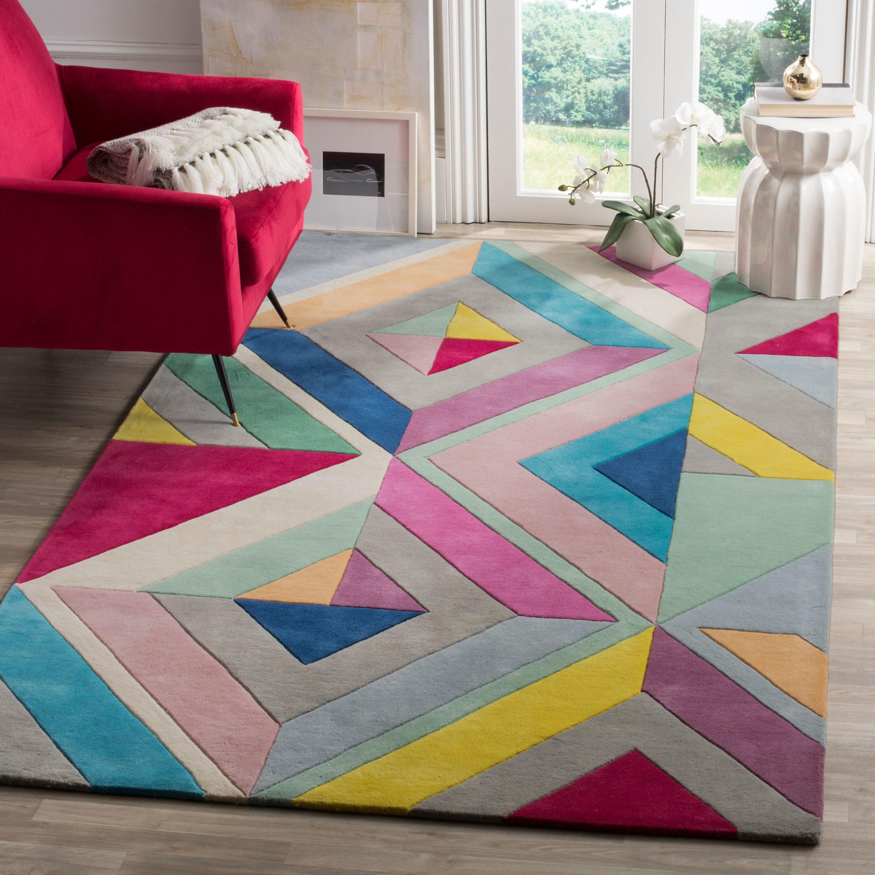 Fifth Avenue FTV112 Hand Tufted Area Rug - Grey/Multi - 4'x6' - Safavieh.
