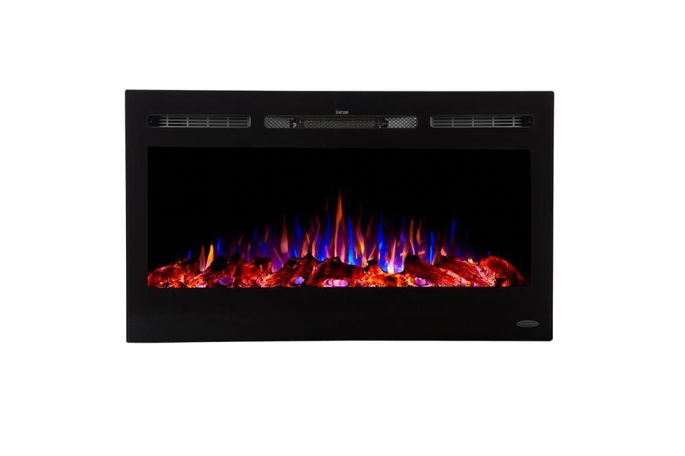 The Sideline Electric Fireplace for Recessed or Wall Mount Installation