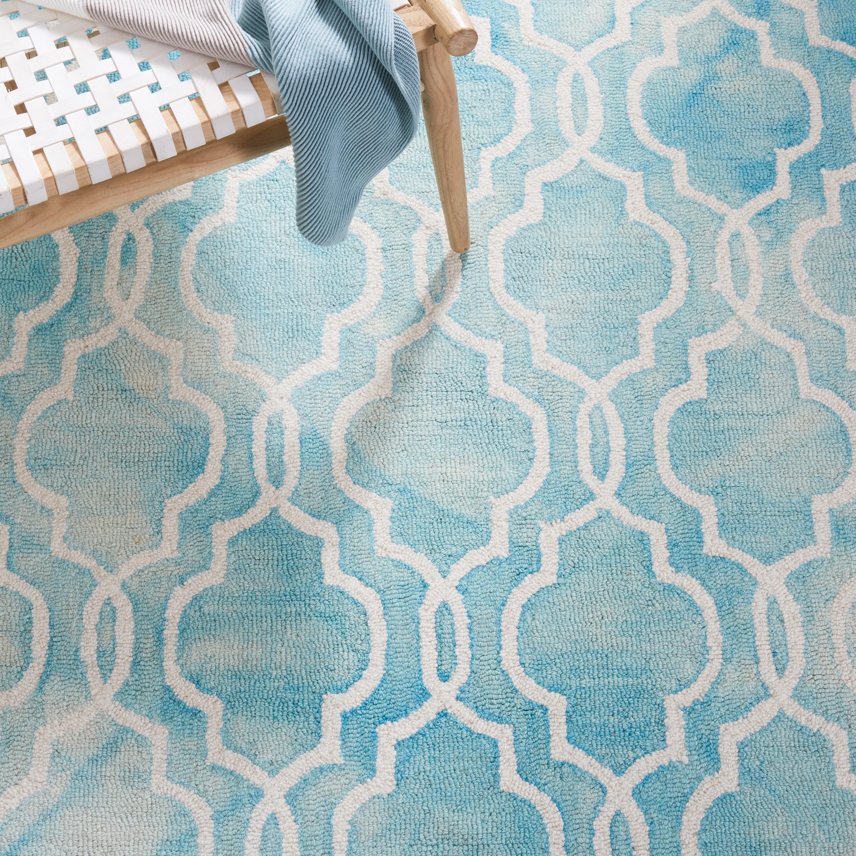 Dip Dye DDY539 Hand Tufted Indoor Accent Rug - Turquoise/Ivory - 2'6"x4' - Safavieh
