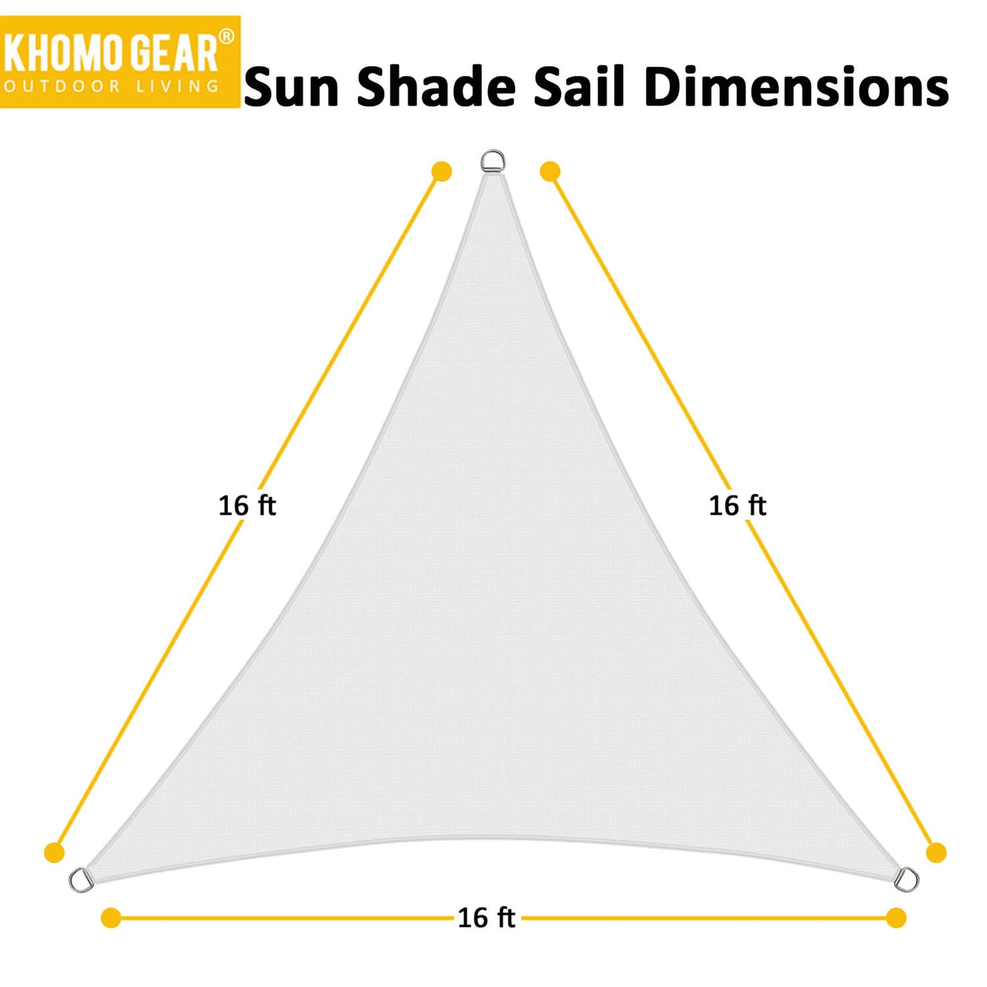 Khomo Gear Sun 20' Triangle Shade Sail