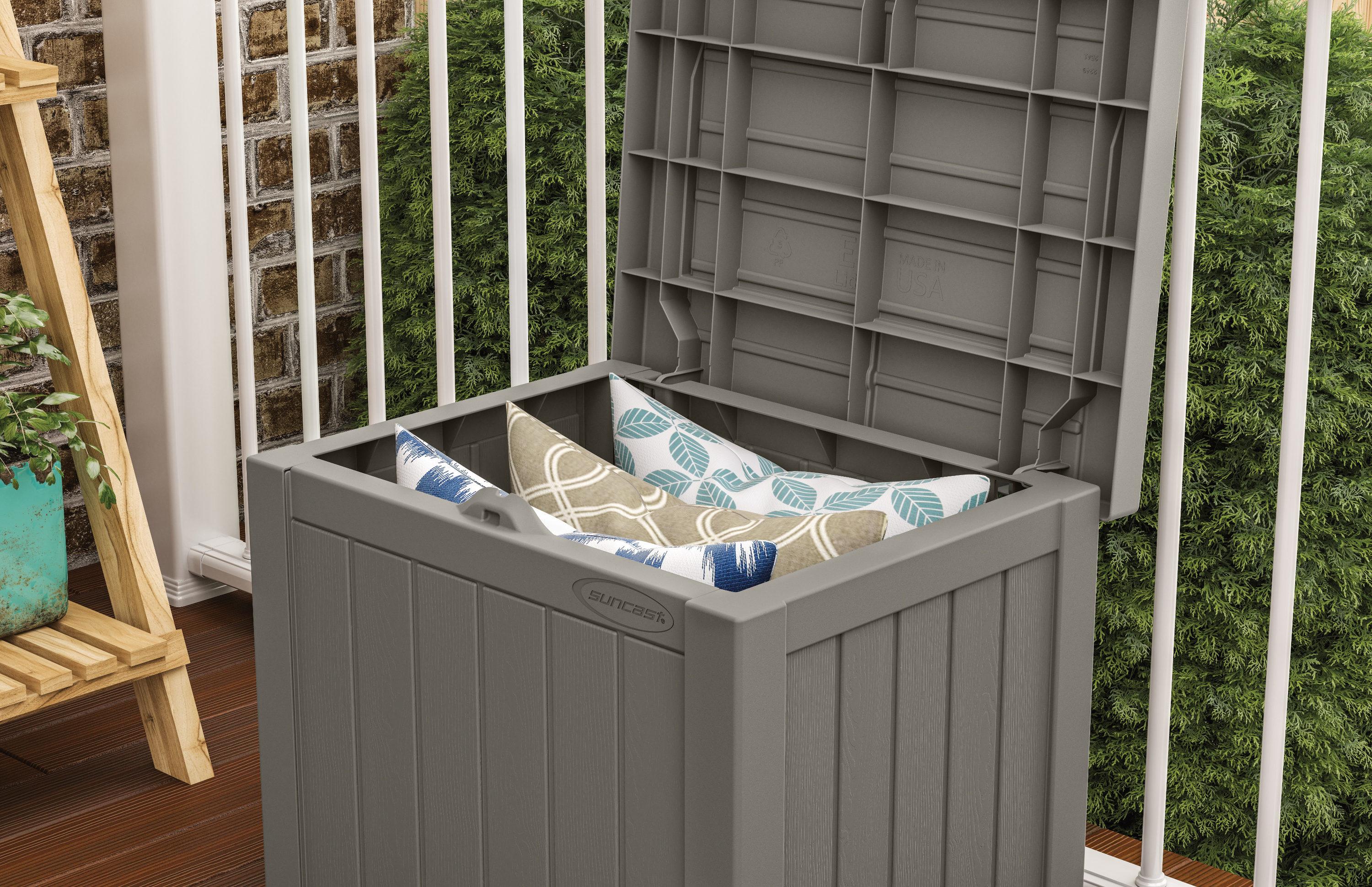 Suncast Suncast 22 Gallon Water Resistant Deck Box with Storage Seat