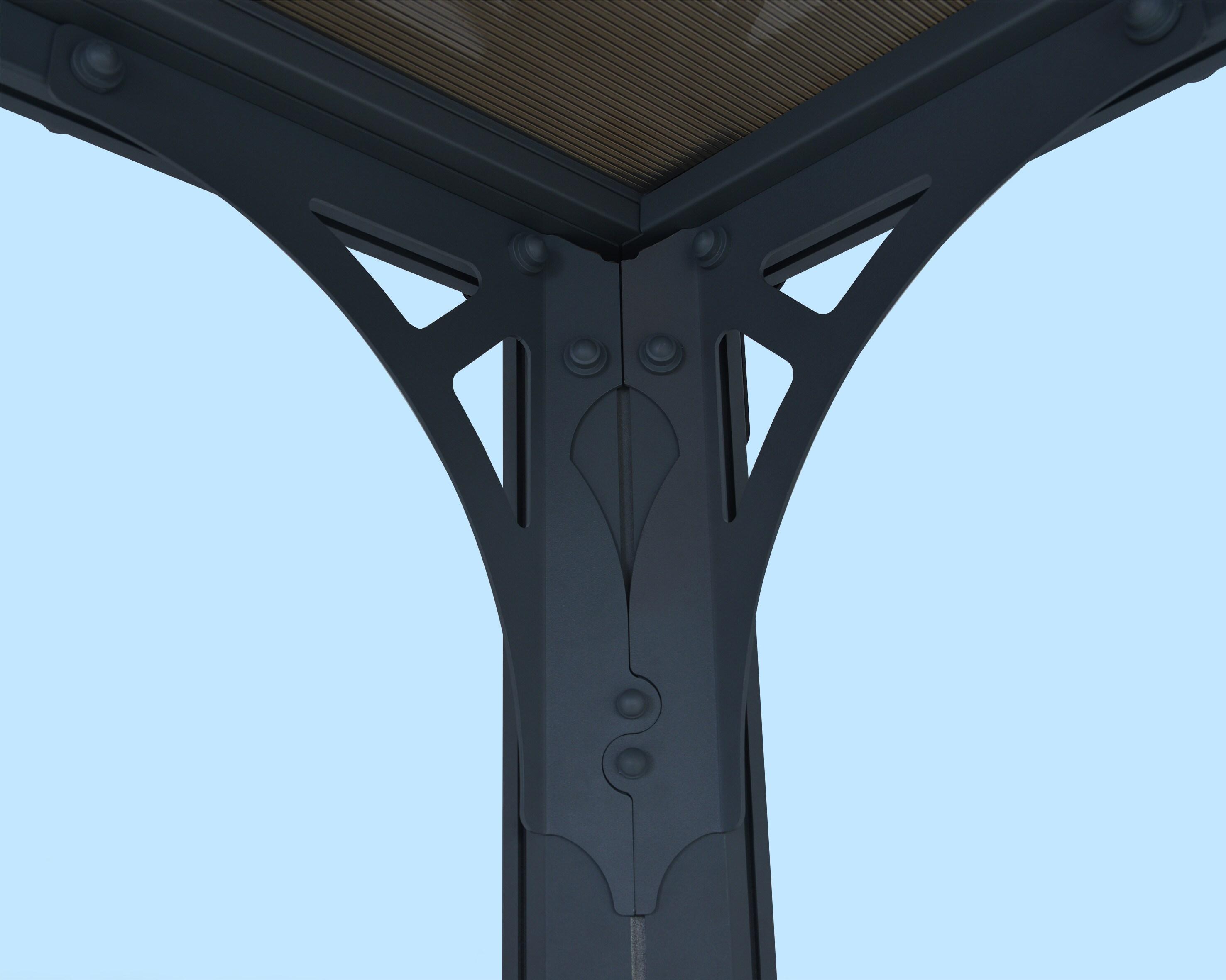 Palram - Canopia Milano 4300 10' x 14' Polycarbonate/Aluminum Gazebo - Gray/Bronze