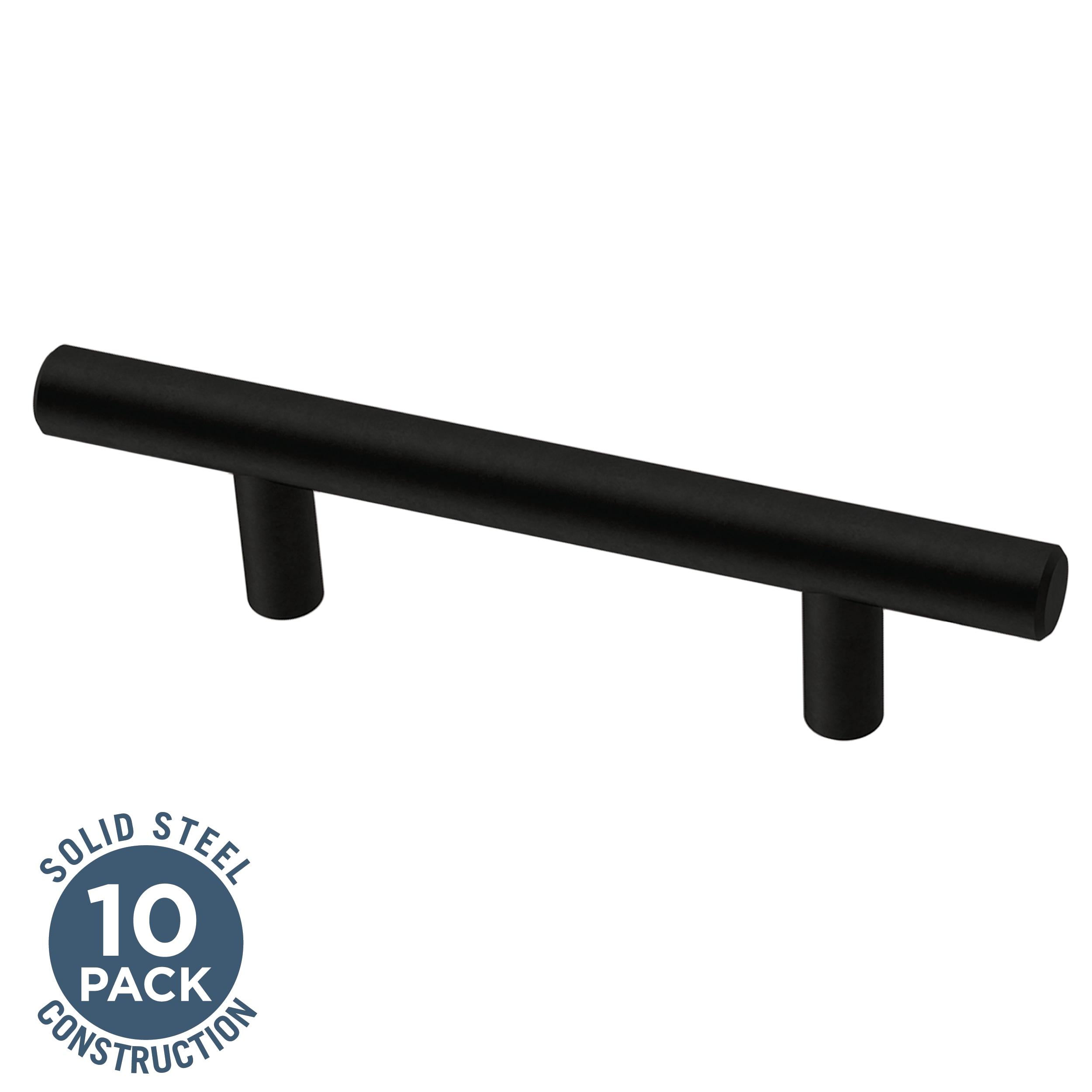 Solid Bar 3 in. (76 mm) Cabinet Drawer Bar Pulls (10-Pack)