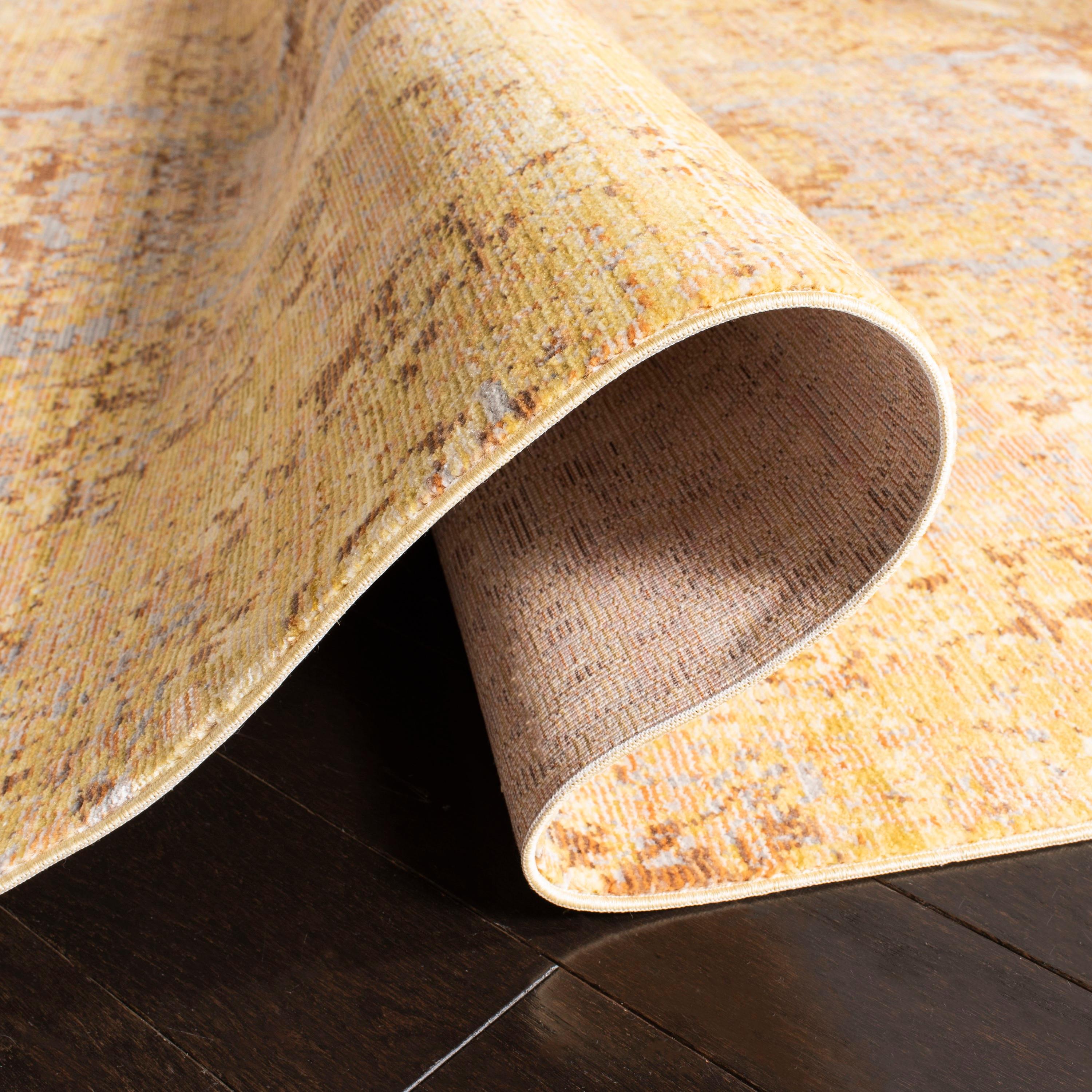 Mystique MYS971 Power Loomed Area Rug - Gold/Multi - 5'x8' - Safavieh.