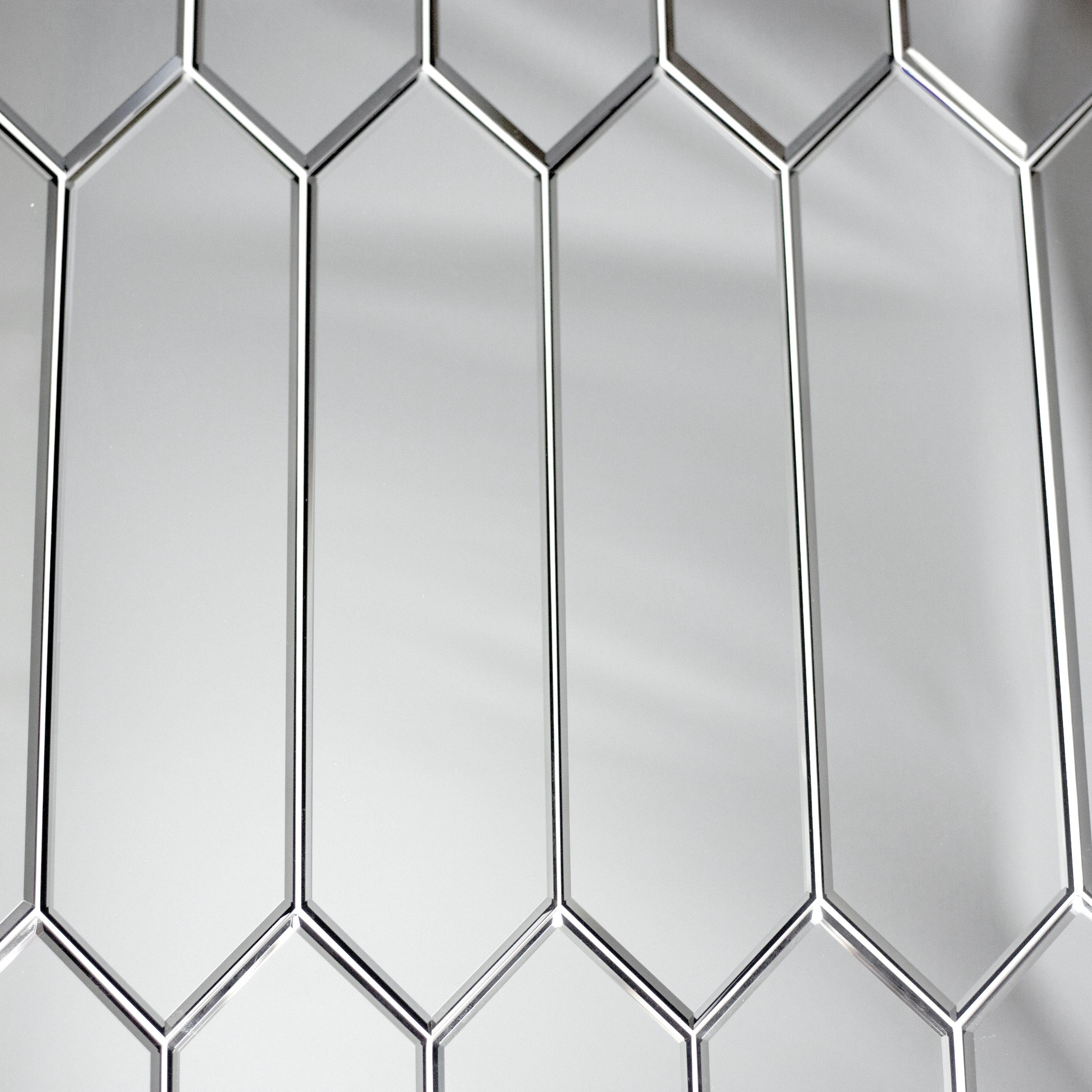 Abolos Reflections Matte 3" x 12" Beveled Glass Tile