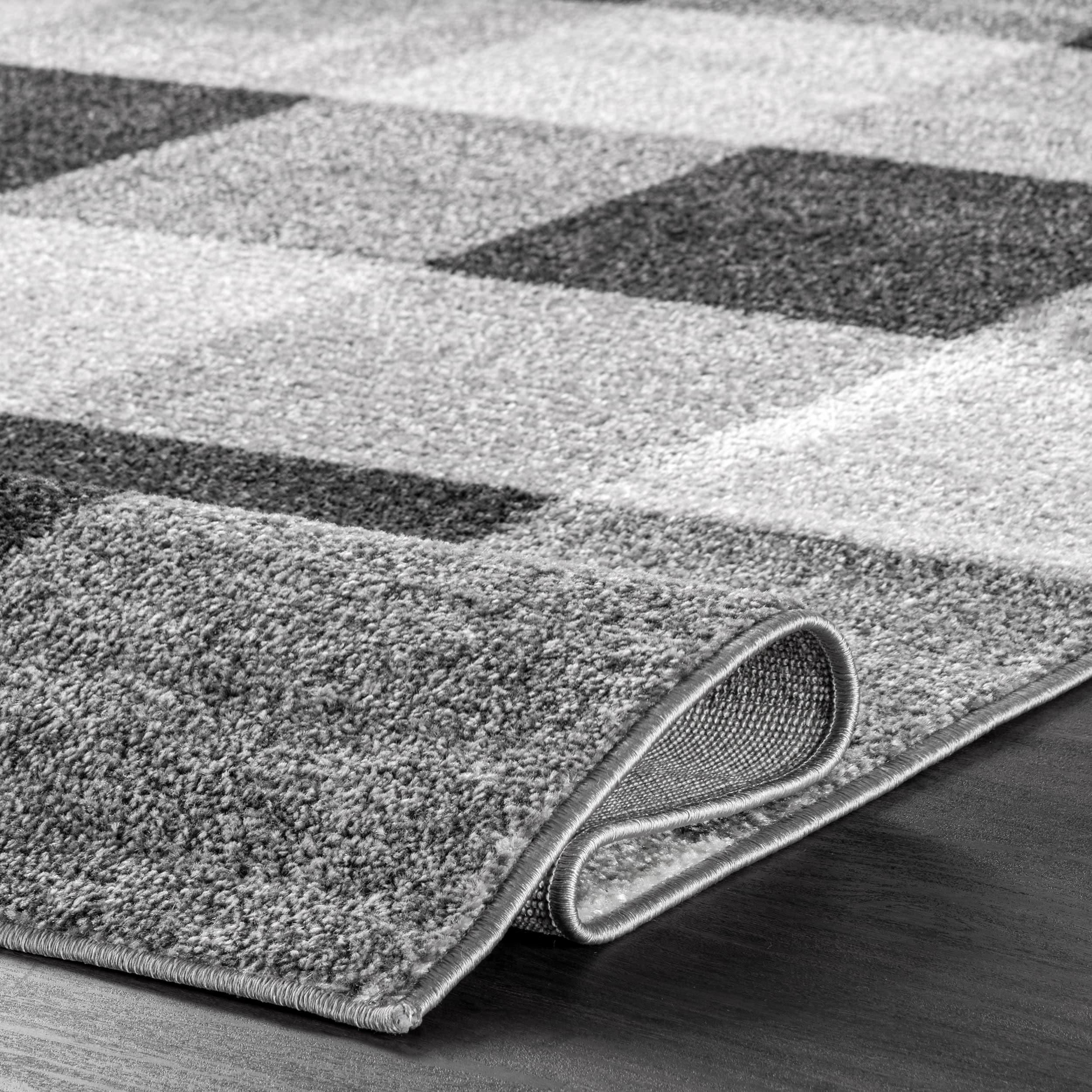 Nuloom Aisha Plaid 3x5 Accent Indoor Area Rug for Living Room Bedroom Dining Room Entryway Kitchen, Grey/Ivory