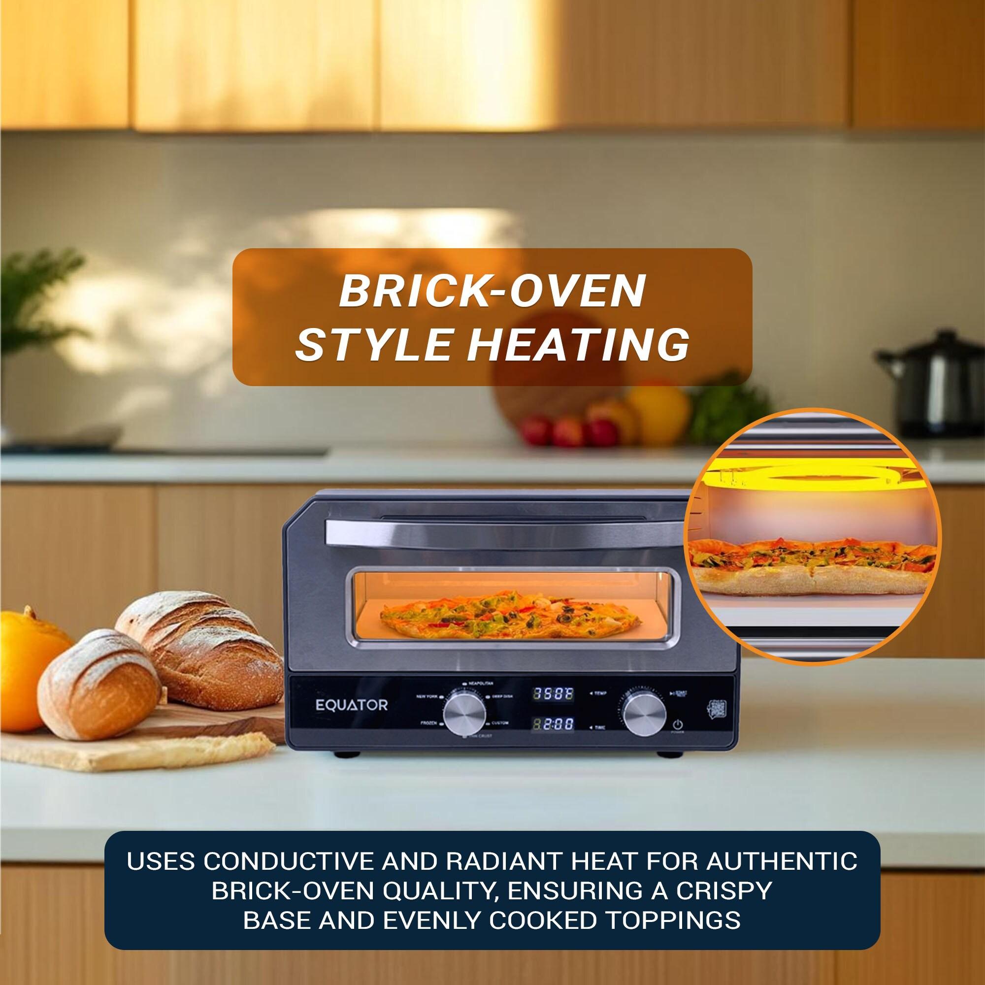 Equator Advanced Appliances Equator ELECTRIC PIZZA OVEN Multi Program w/ Baking Stone Countertop 0.5cf 110V | Wayfair