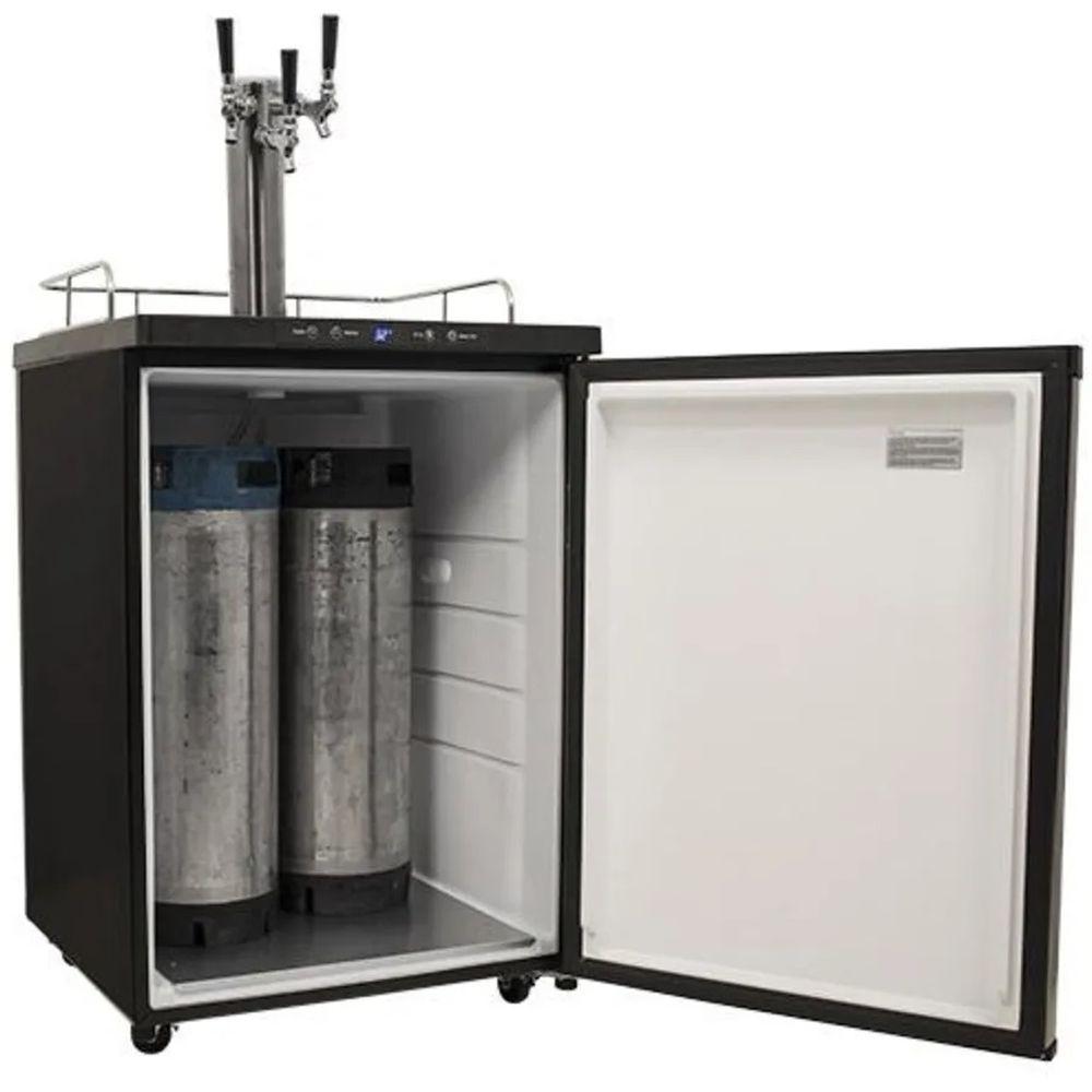 Edgestar Kc3000trip 24" Wide Triple Tap Kegerator - Black