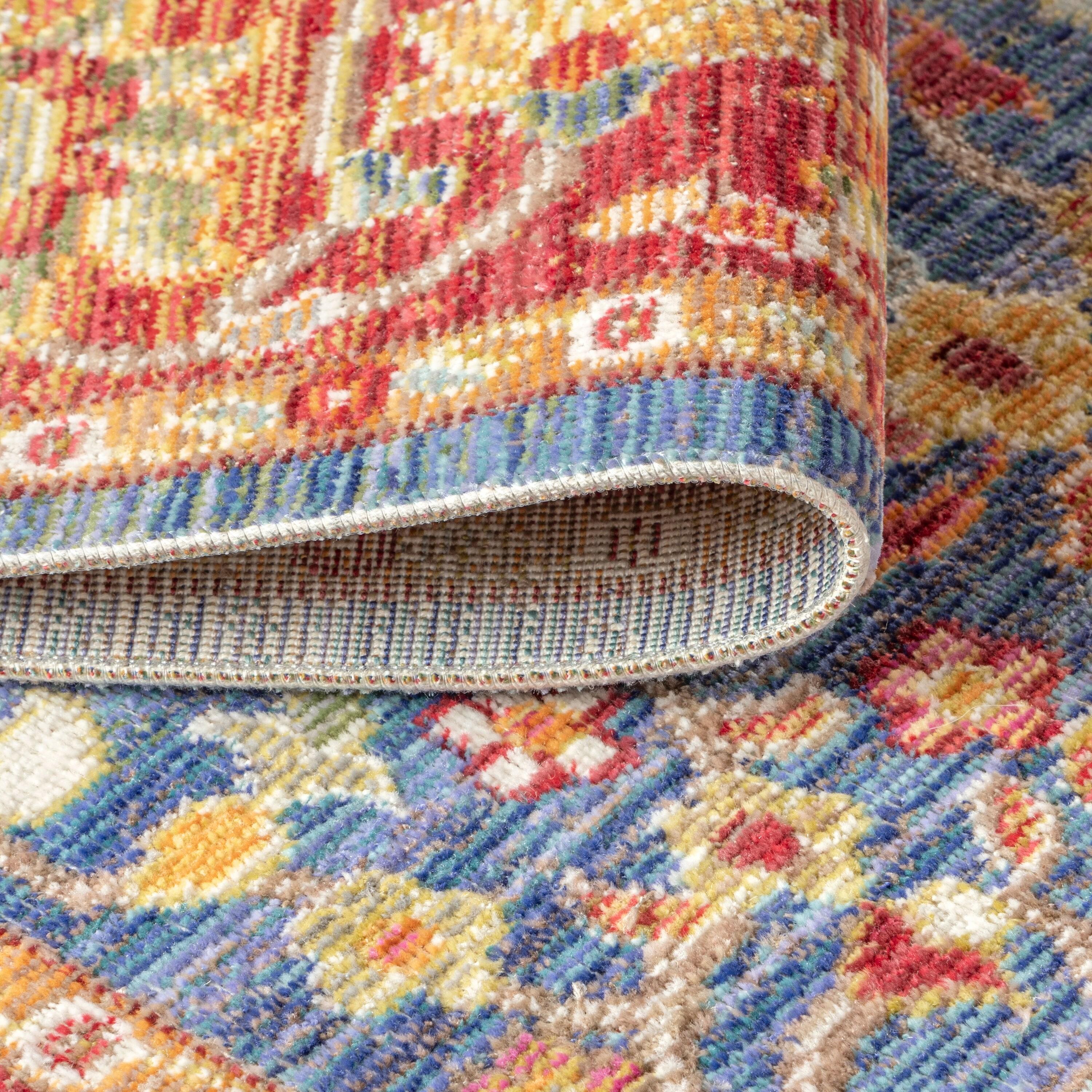 5'x8' Irving Persian Area Rug, Plum/Terracotta - JONATHAN Y