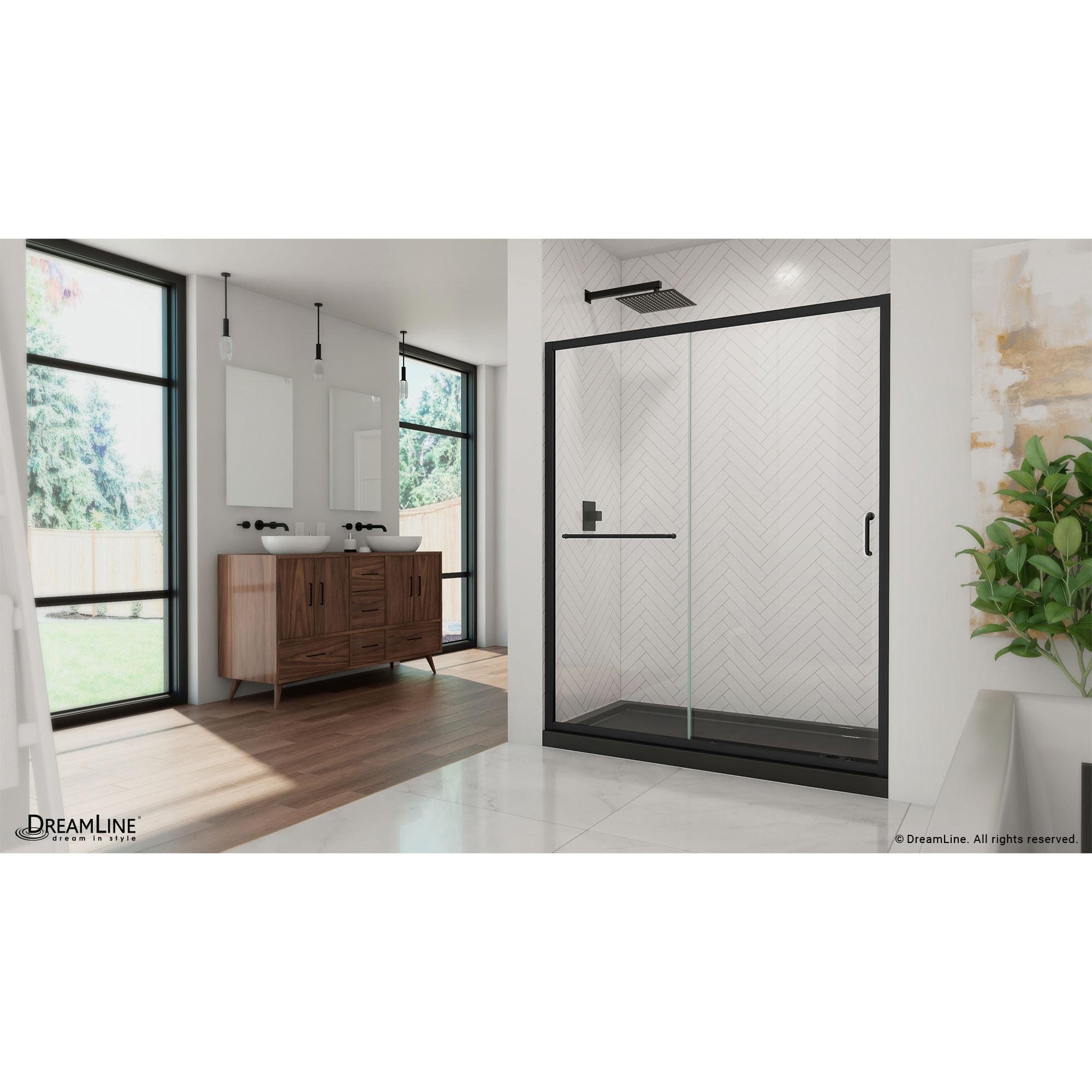 Infinity-Z 60" W x 74.75" H Framed Sliding Shower Kit