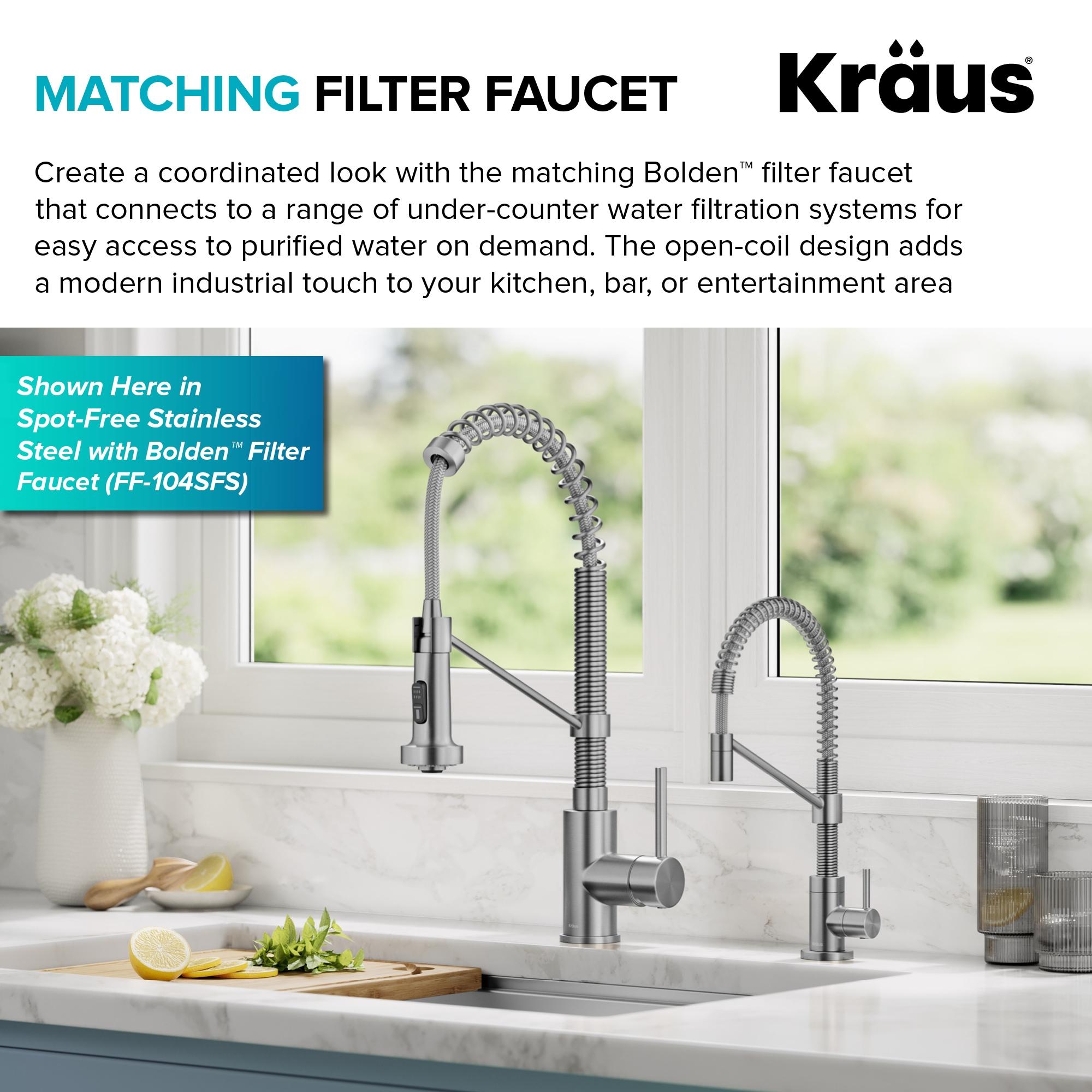 KRAUS Bolden Commercial Style 2-Function Single Handle Pull Down Kitchen Faucet