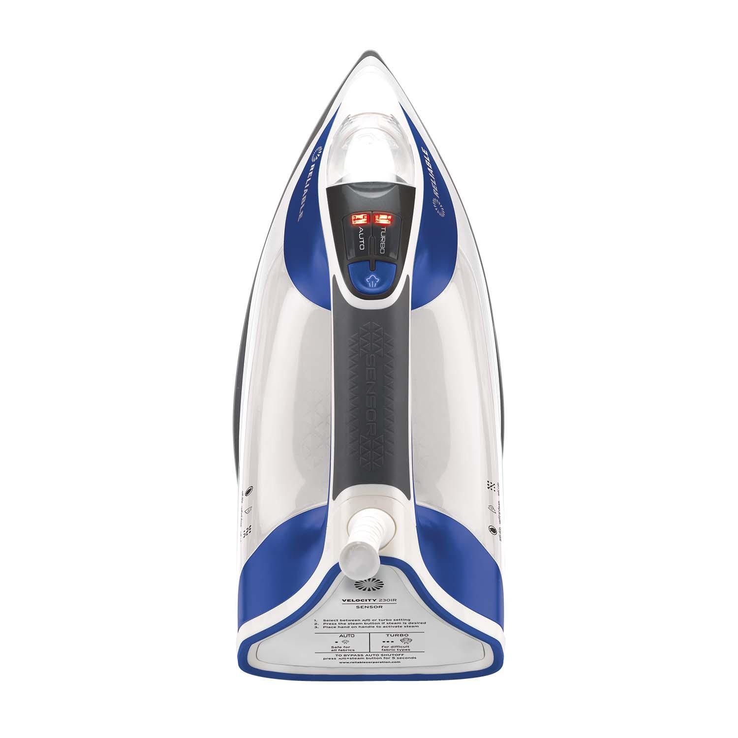 Reliable Corporation Reliable Velocity 1800W Home Steam Iron - Compact Vapor Generator Iron with Anodized Aluminum