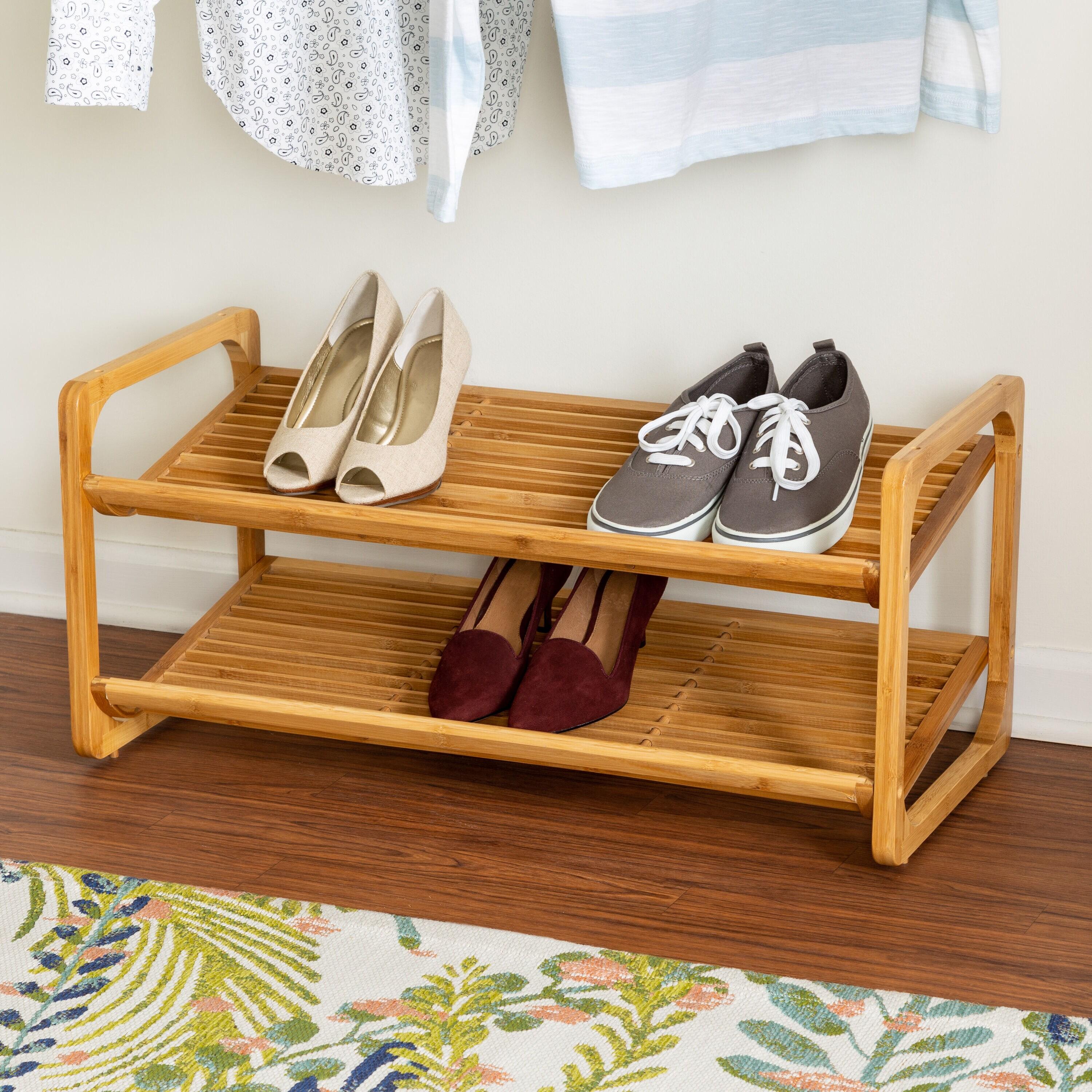 Honey-Can-Do 2 Tier Bamboo Shoe Rack