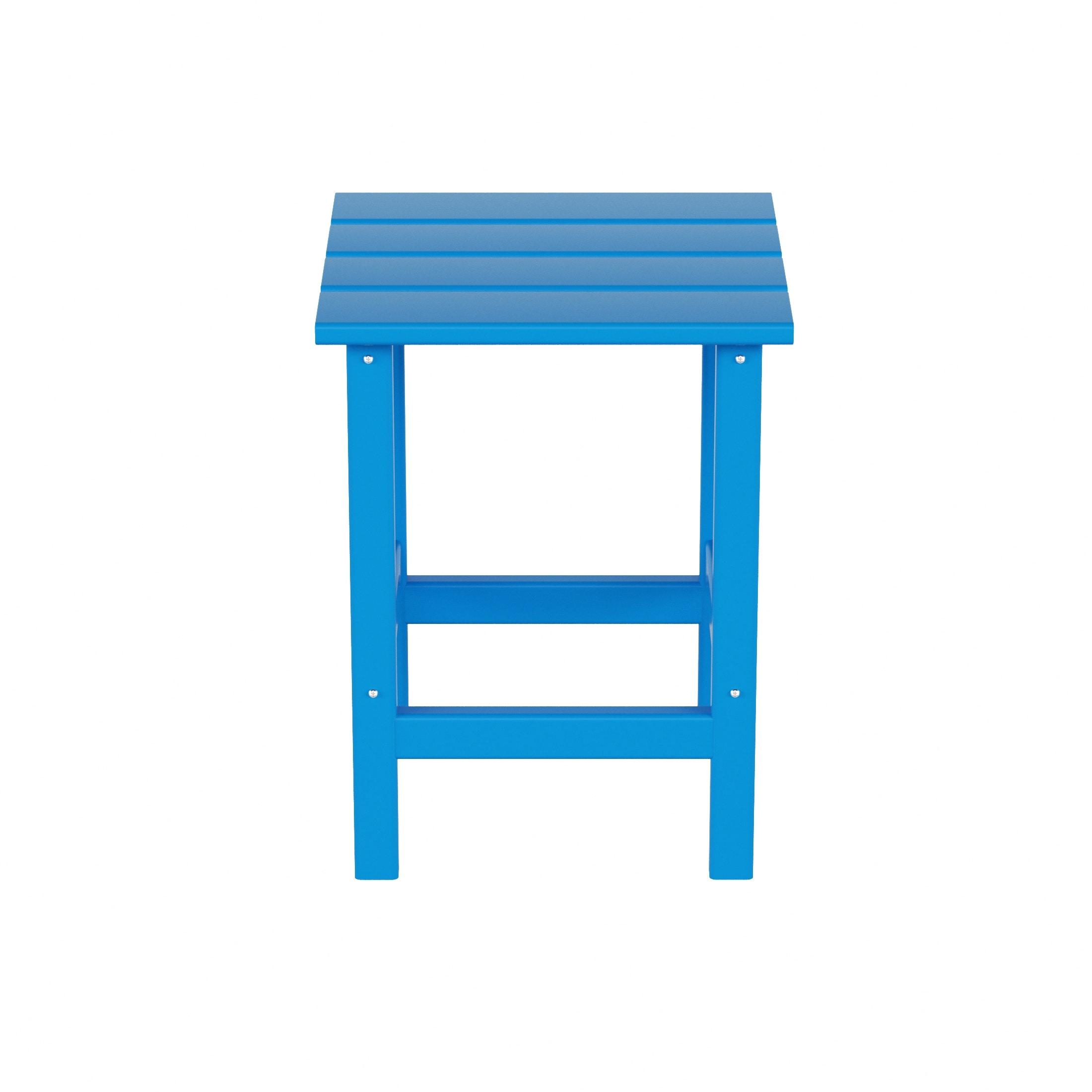 Polytrends  Laguna Hdpe All Weather Outdoor Patio Coffee And Side Tables (3-Piece Set) Pacific Blue