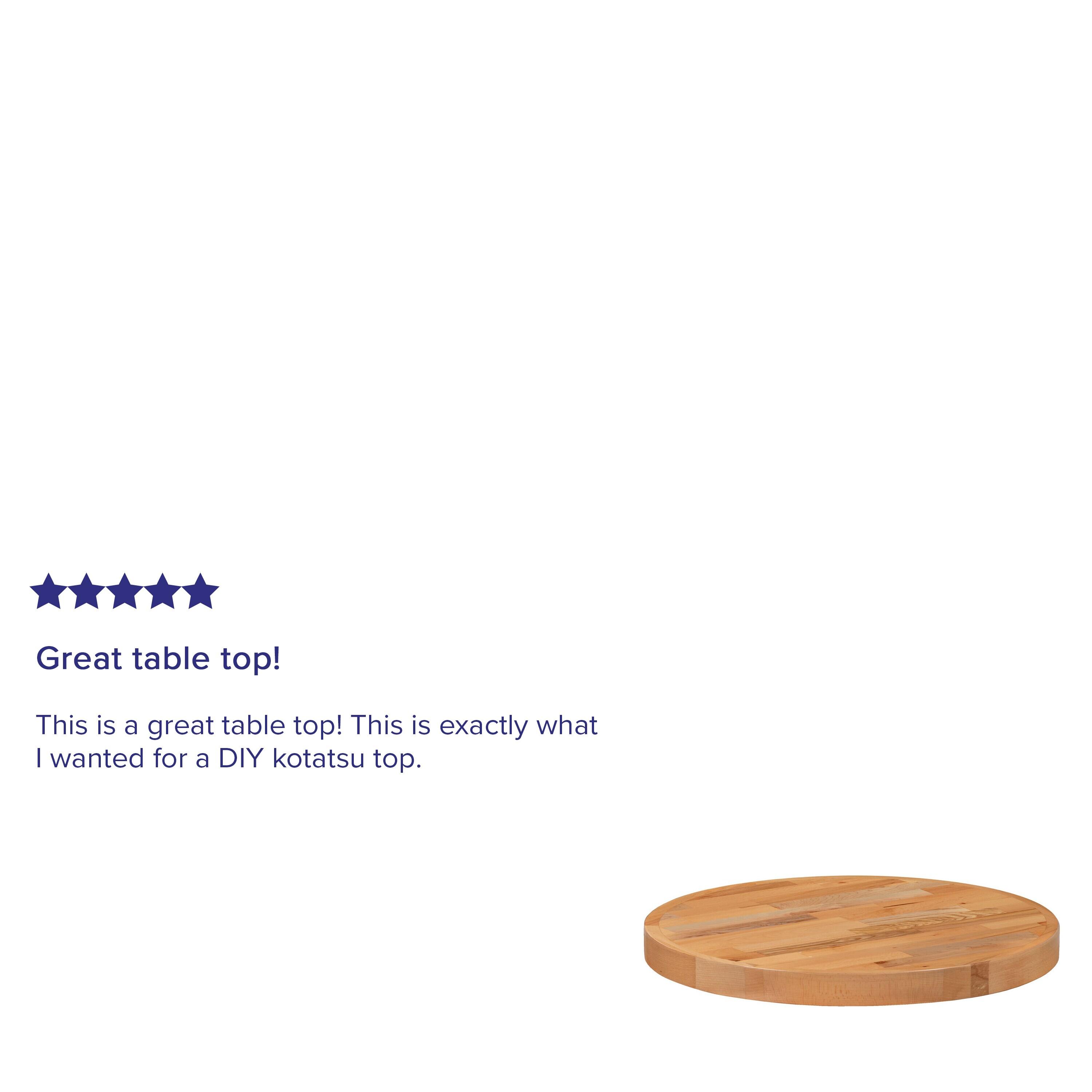 Mayfair Round Butcher Block Style Table Top - Restaurant Table Top