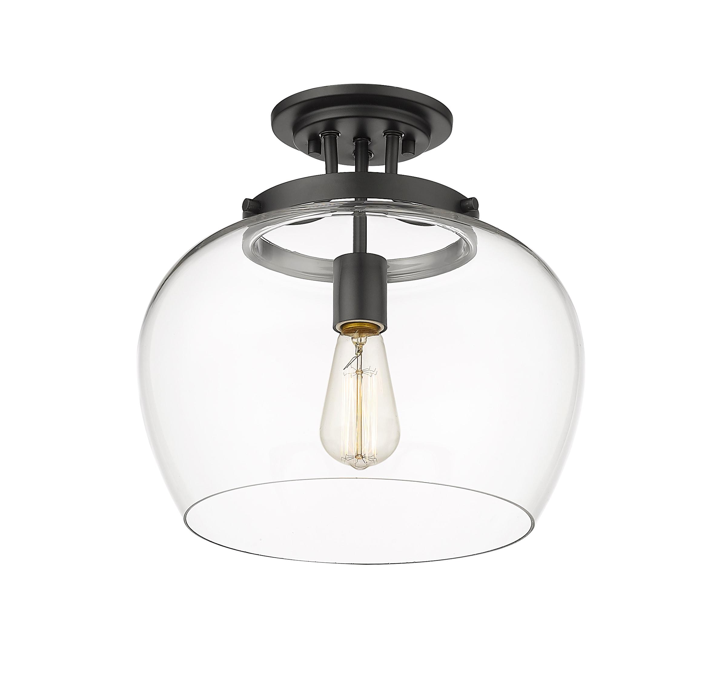 Z-Lite Joliet 1 - Light Semi-Flush Mount in  Matte Black