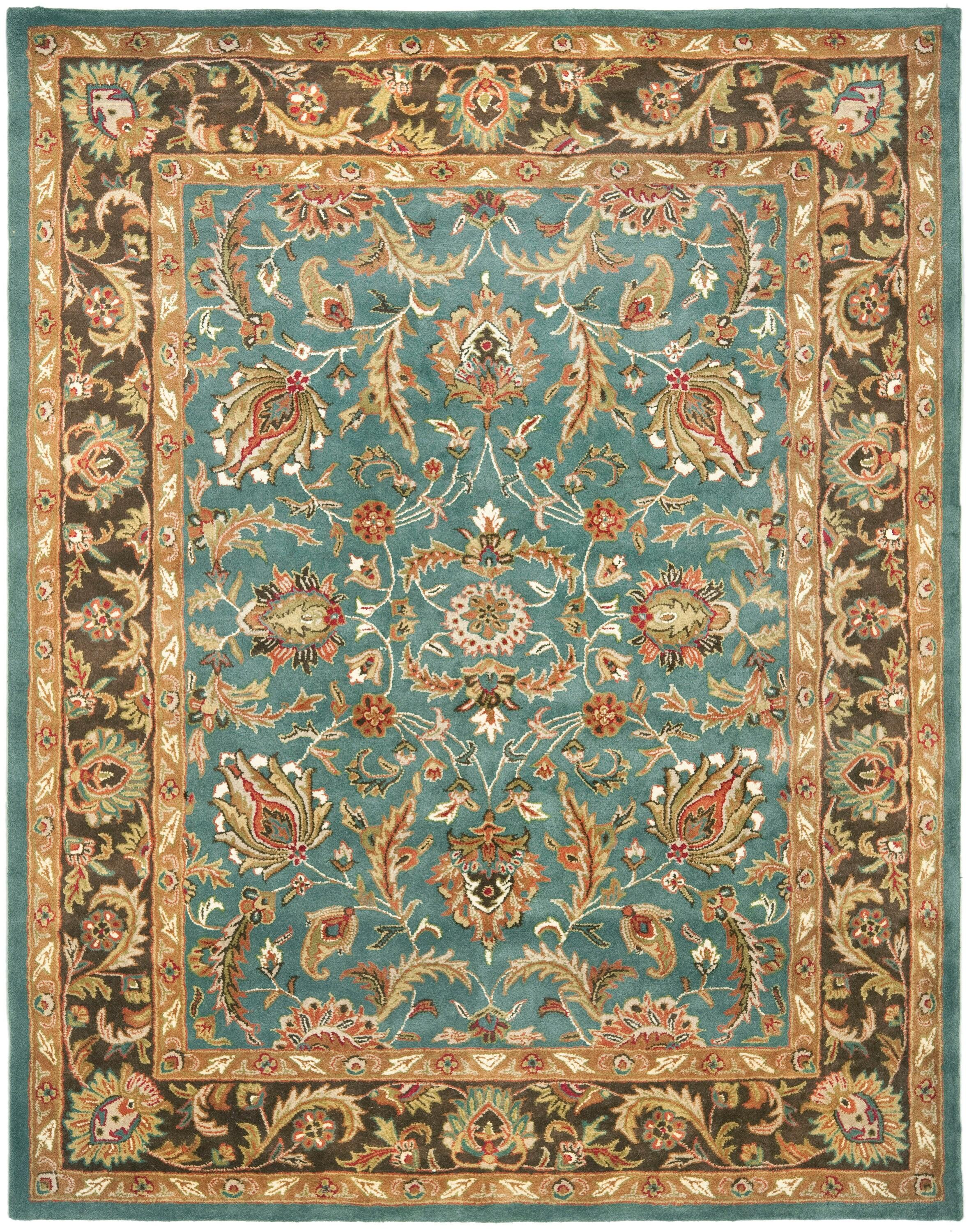 Heritage HG812 Hand Tufted Area Rug - Blue/Brown - 8'3"x11' - Safavieh.
