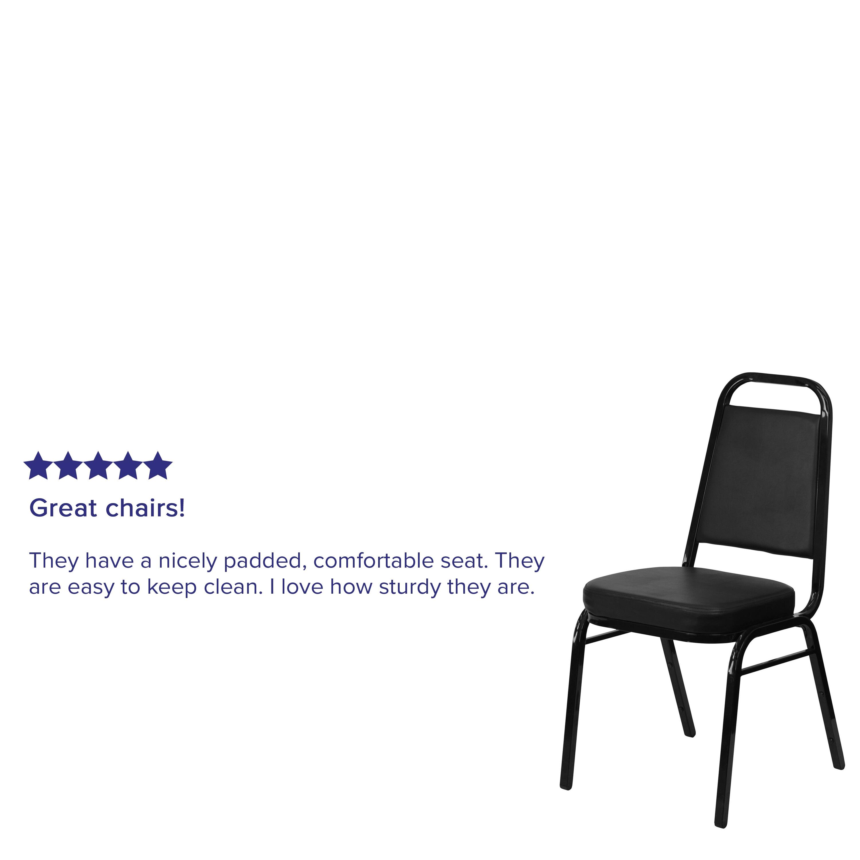 Amaya Trapezoidal Back Stacking Banquet Chair with 2.5" Thick Seat