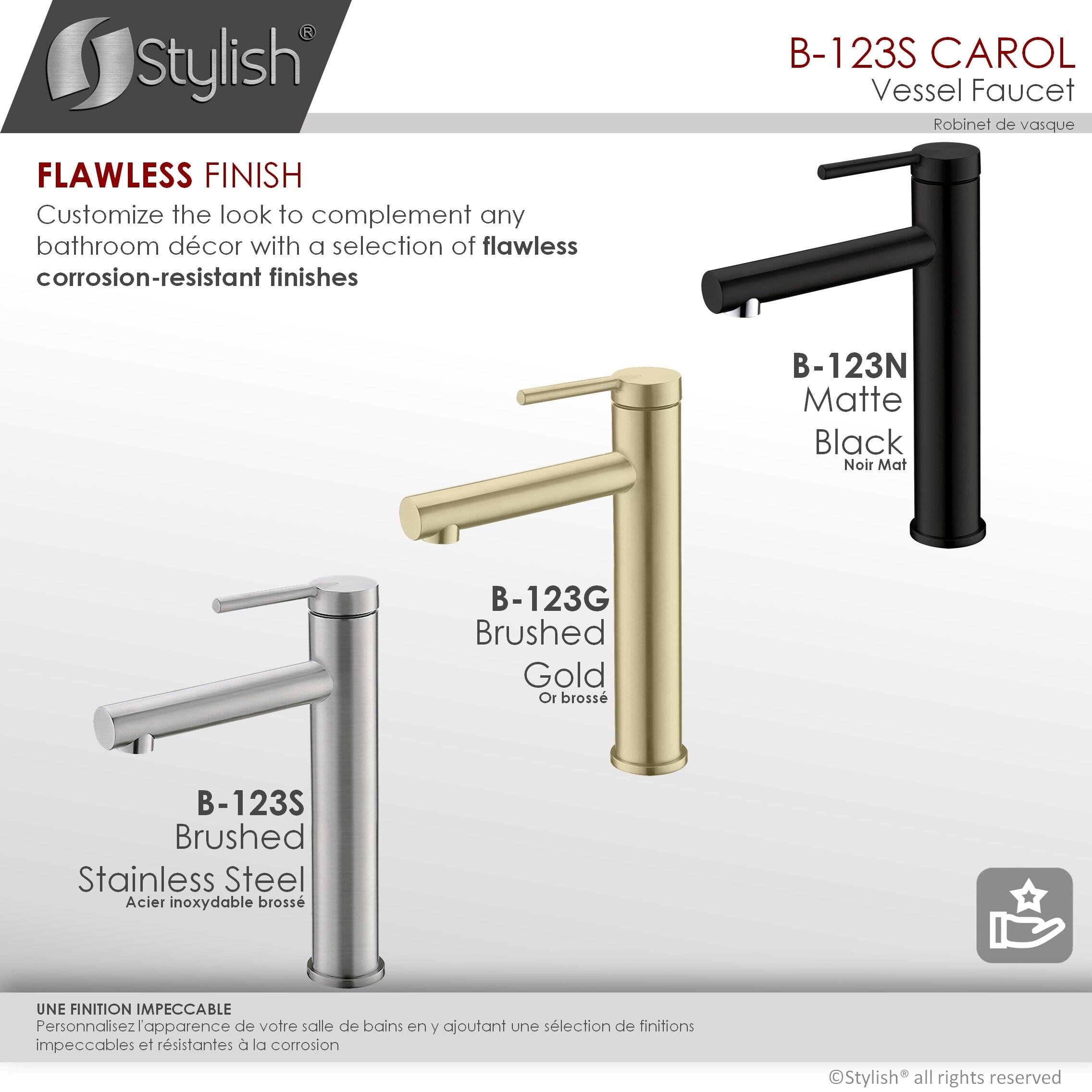Stylish Aura Carol One-Handle Vessel Bathroom Faucet