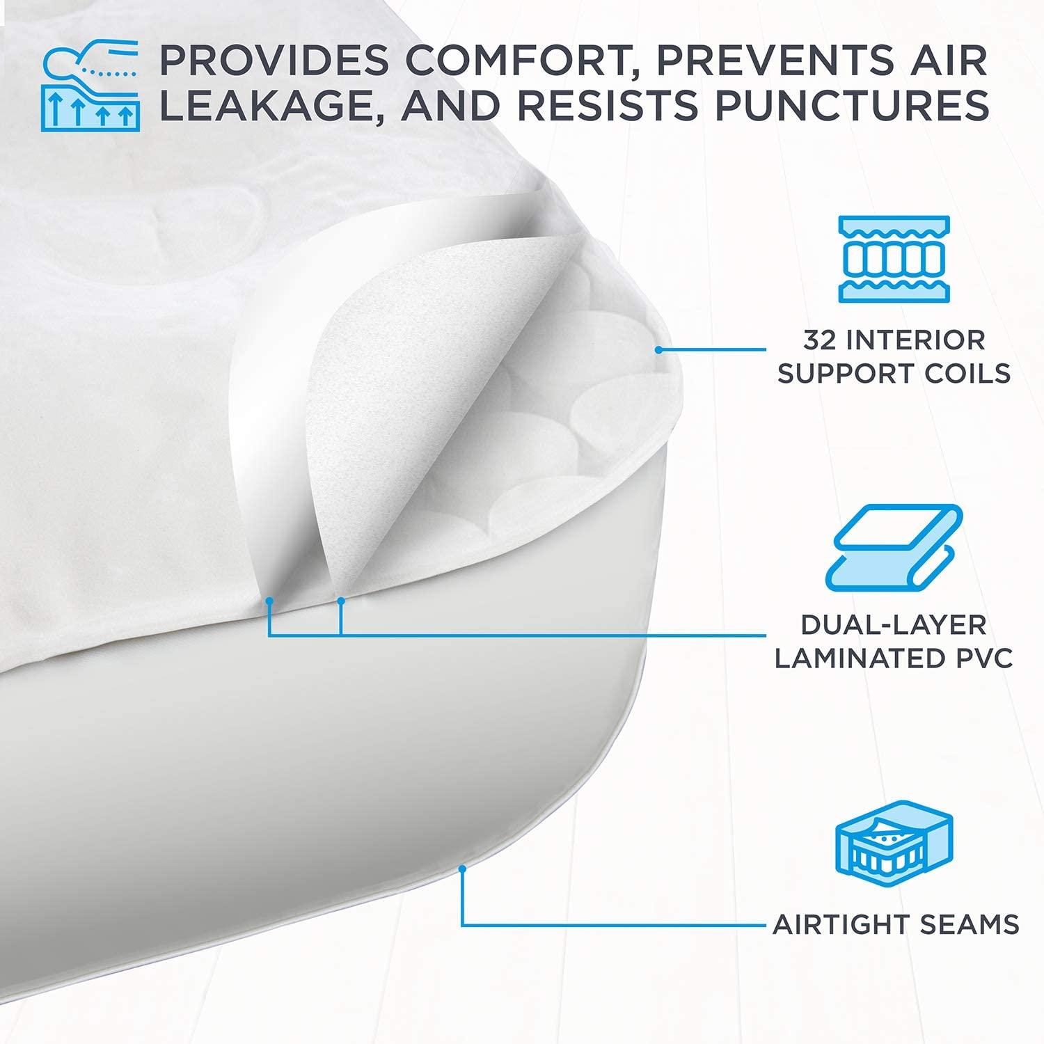 Ivation Twin Air Mattress with Built In Pump & Deflate Defender Twin