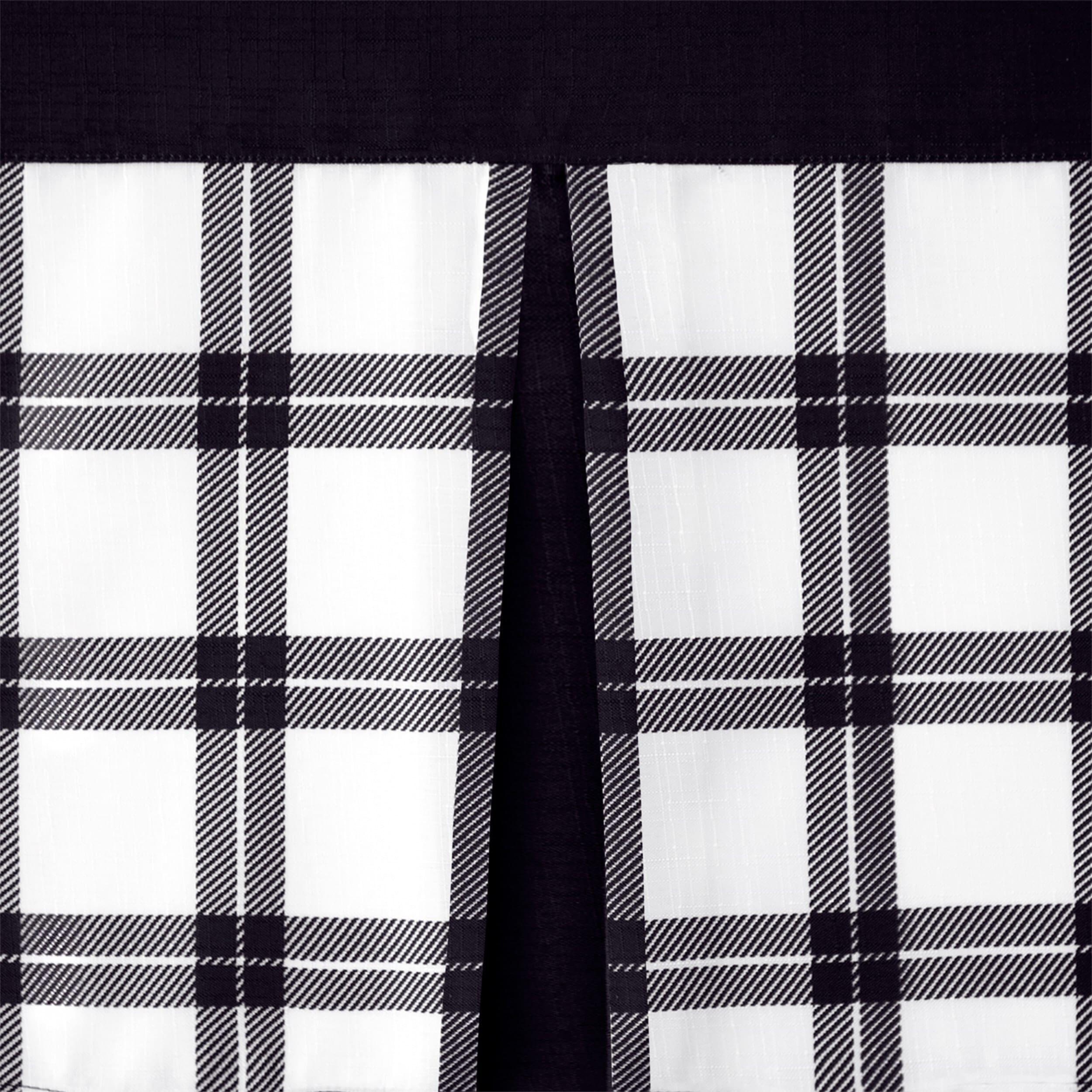 Achim Importing Co Plaid Tailored 58'' W Kitchen Curtain