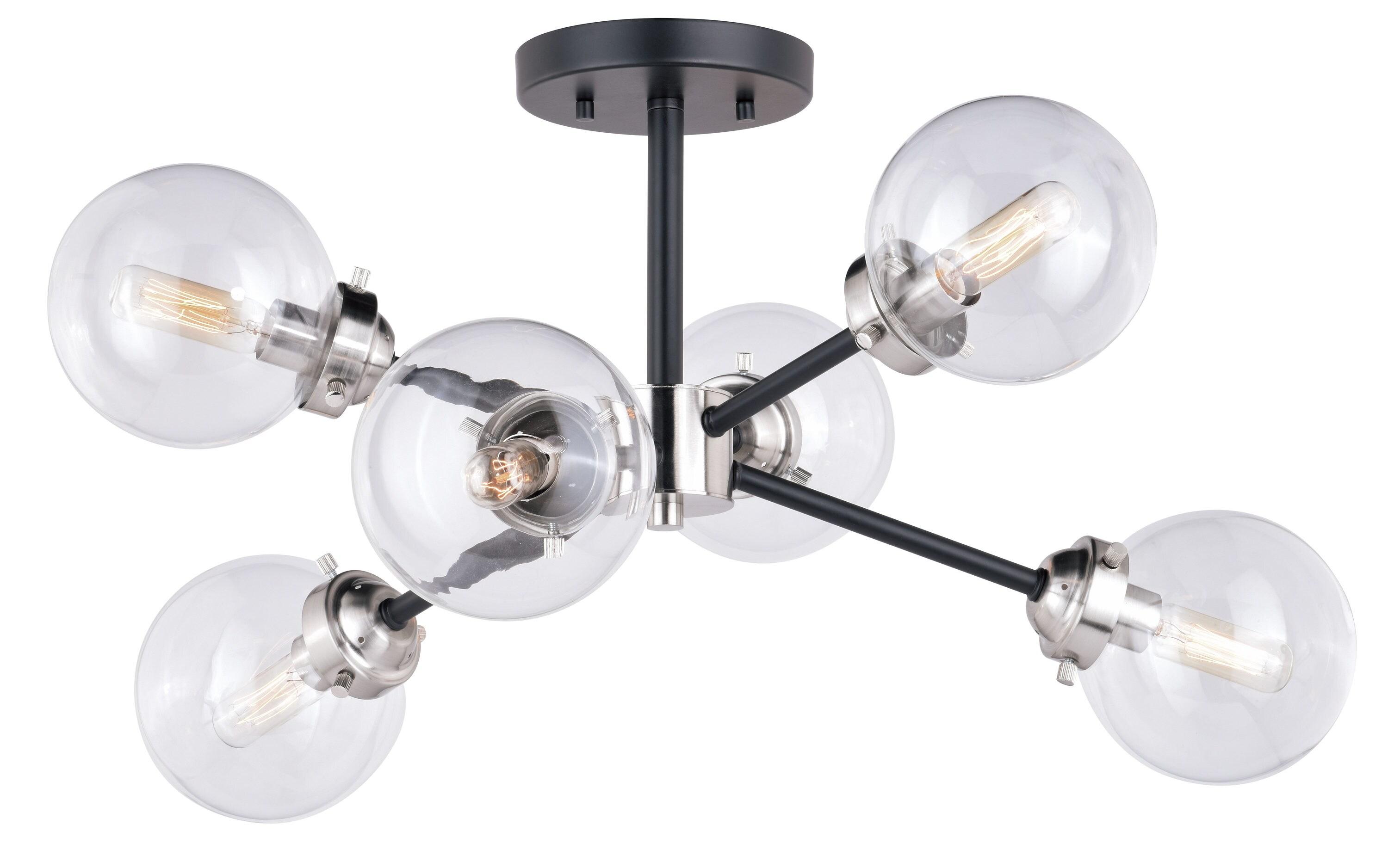 Blevins Glass Semi Flush Mount
