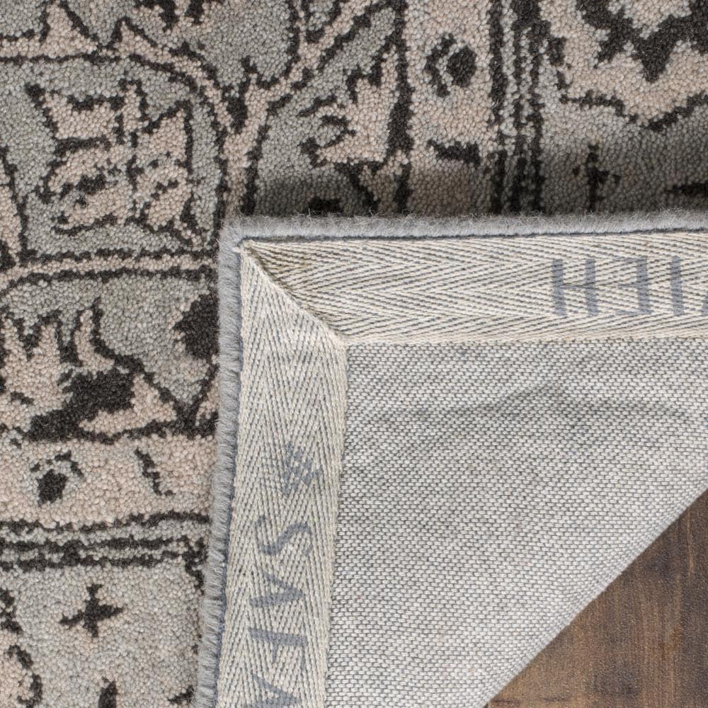 Antiquity AT58 Hand Tufted Area Rug - Grey/Beige - 6'x6' - Safavieh.