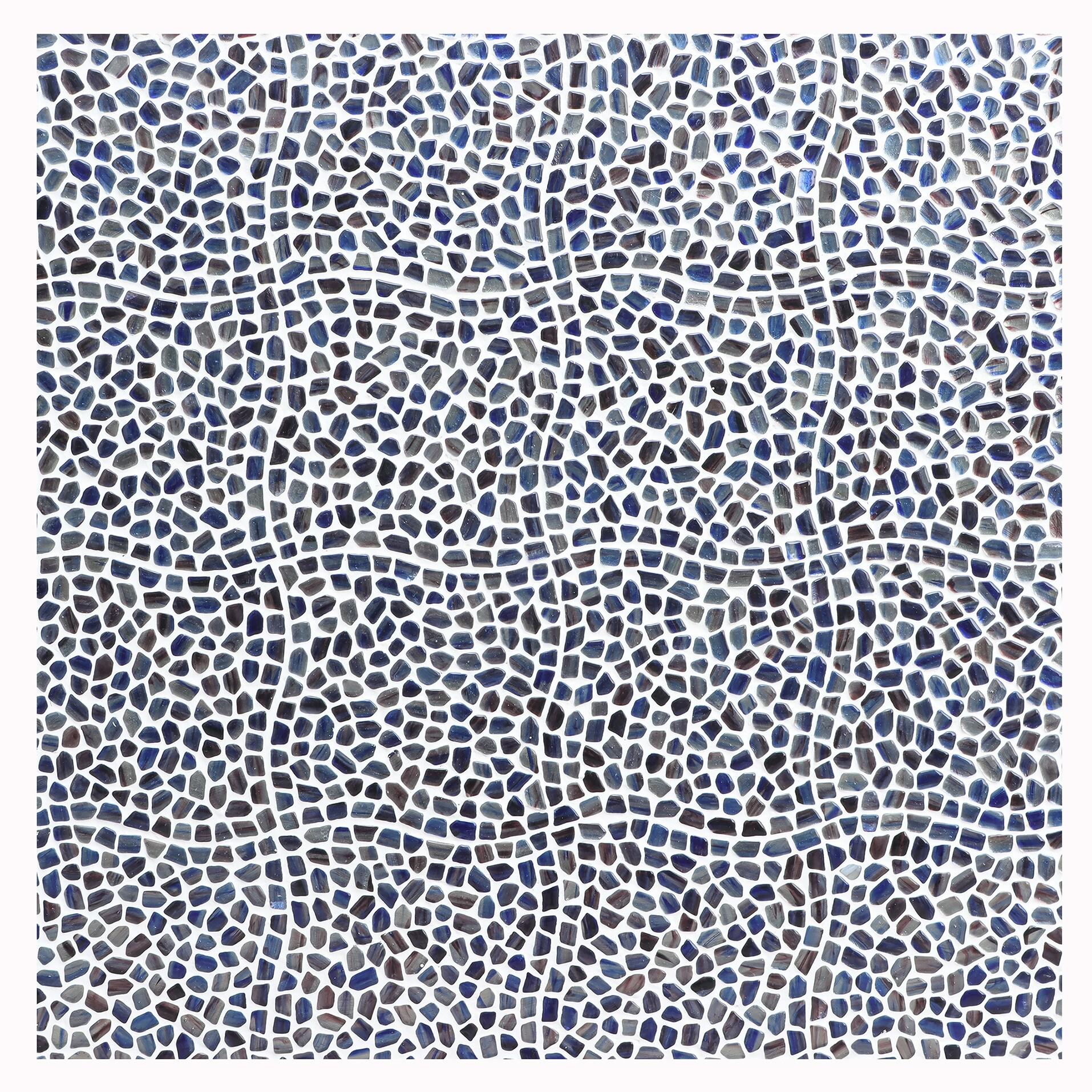 Bond Tile Fractal Pebble 11.88 in. x 11.88 in. Polished Glass Wall Mosaic Tile (0.98 Sq. Ft. / Each)
