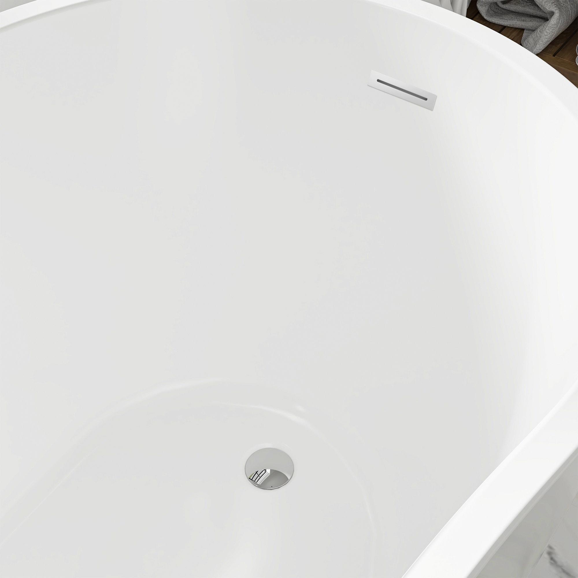 54" X 28" Freestanding Soaking Acrylic Bathtub