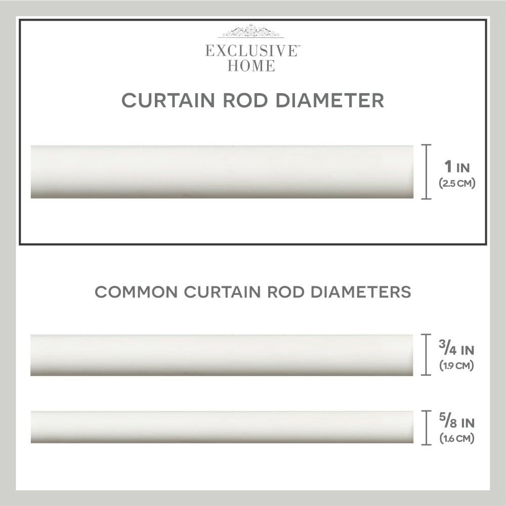 Amalgamated Textiles EXCLUSIVE HOME Crystal Ball 1" Curtain Rod and Finial Set