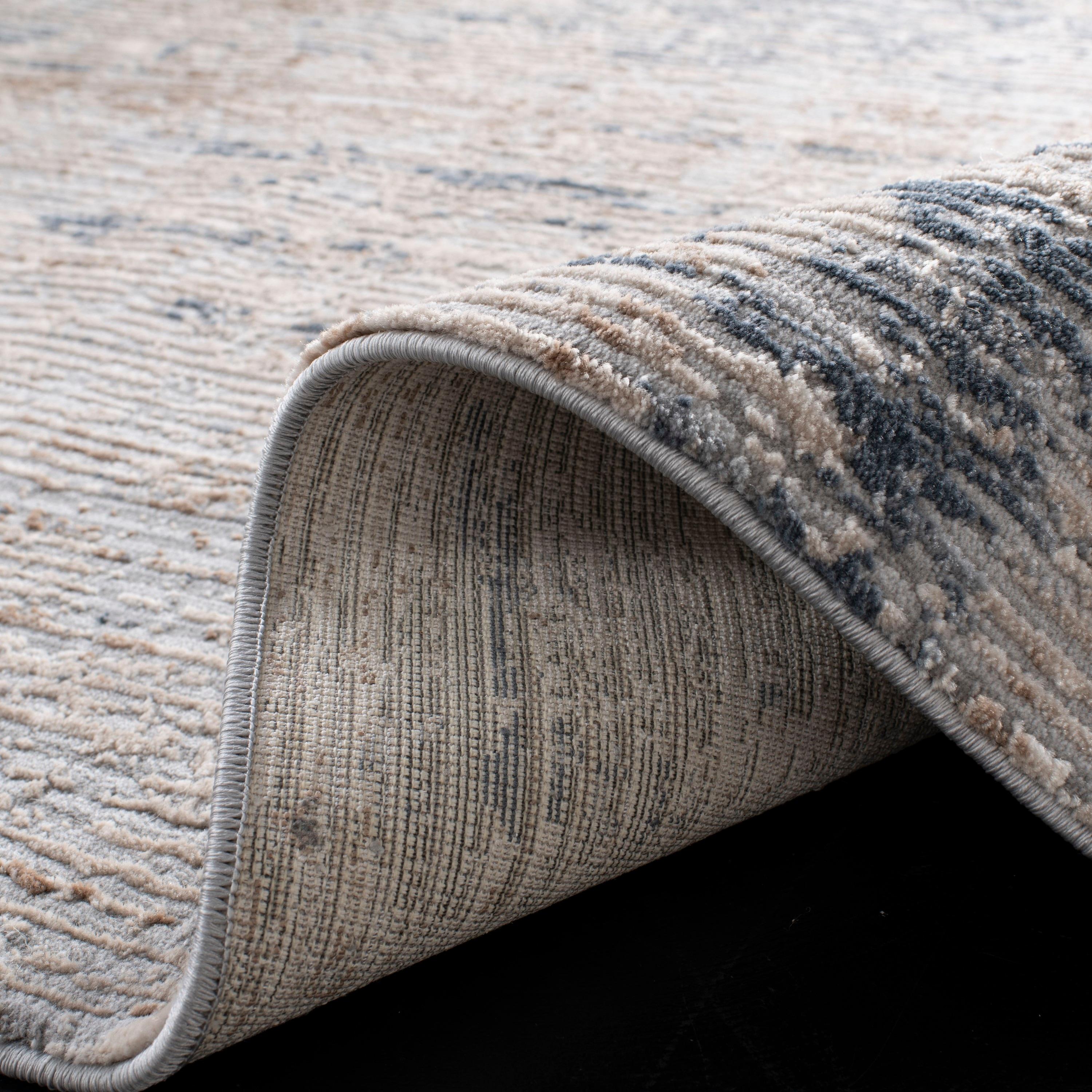 Invista INV437 Power Loomed Area Rug - Cream/Charcoal - 8'x10' - Safavieh.