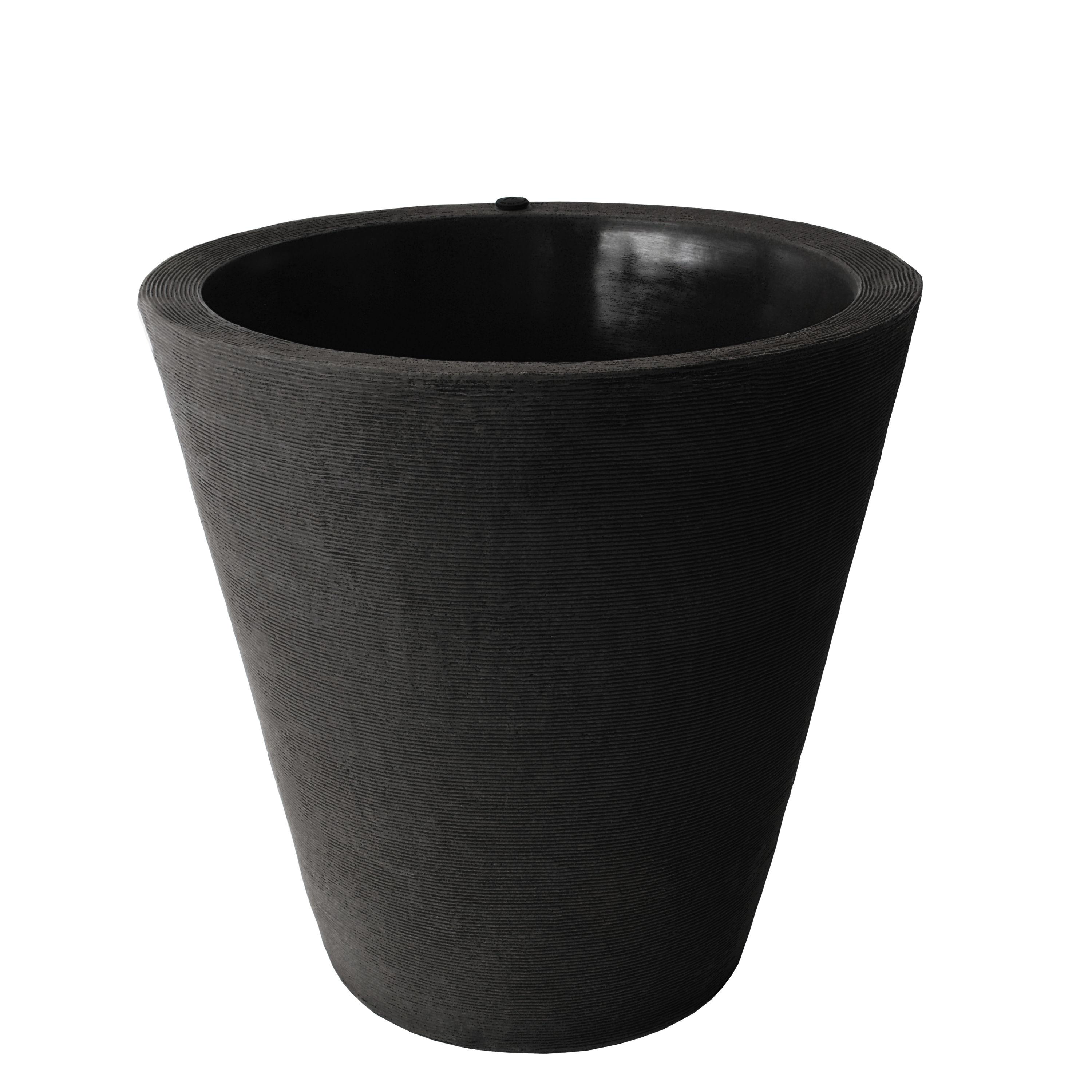 Algreen 89203 21 x 20 x 20 in. Olympus Self Watering Planter, Black