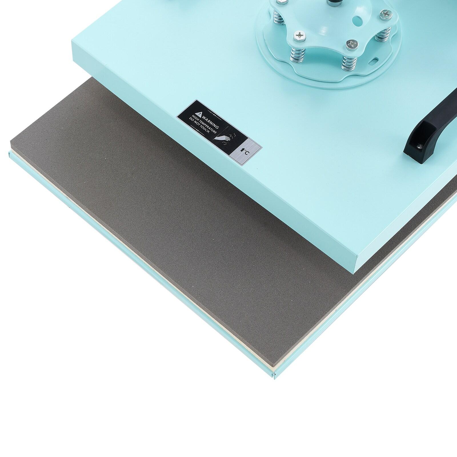 Light Green 8-in-1 Heat Press with Tumbler and Hat Attachments