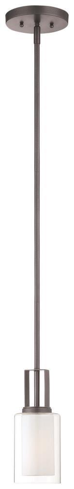 4101-172-Minka Lavery-Parsons Studio - 1 Light Mini Pendant in Transitional Style - 10 inches tall by 4.25 inches wide-Smoked Iron Finish