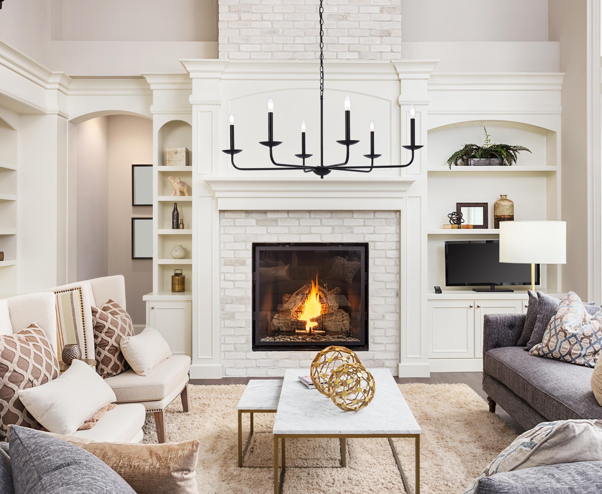 Elegant Lighting Cohen 36 inch pendant in black