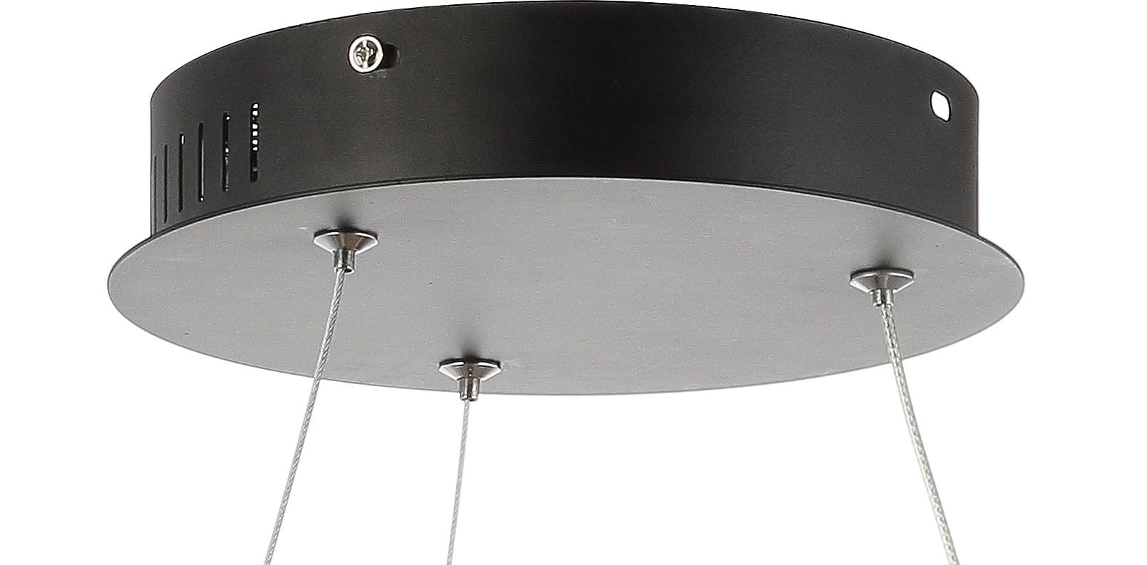 Bradley 15.7" Round Integrated LED Metal Pendant, Matte Black