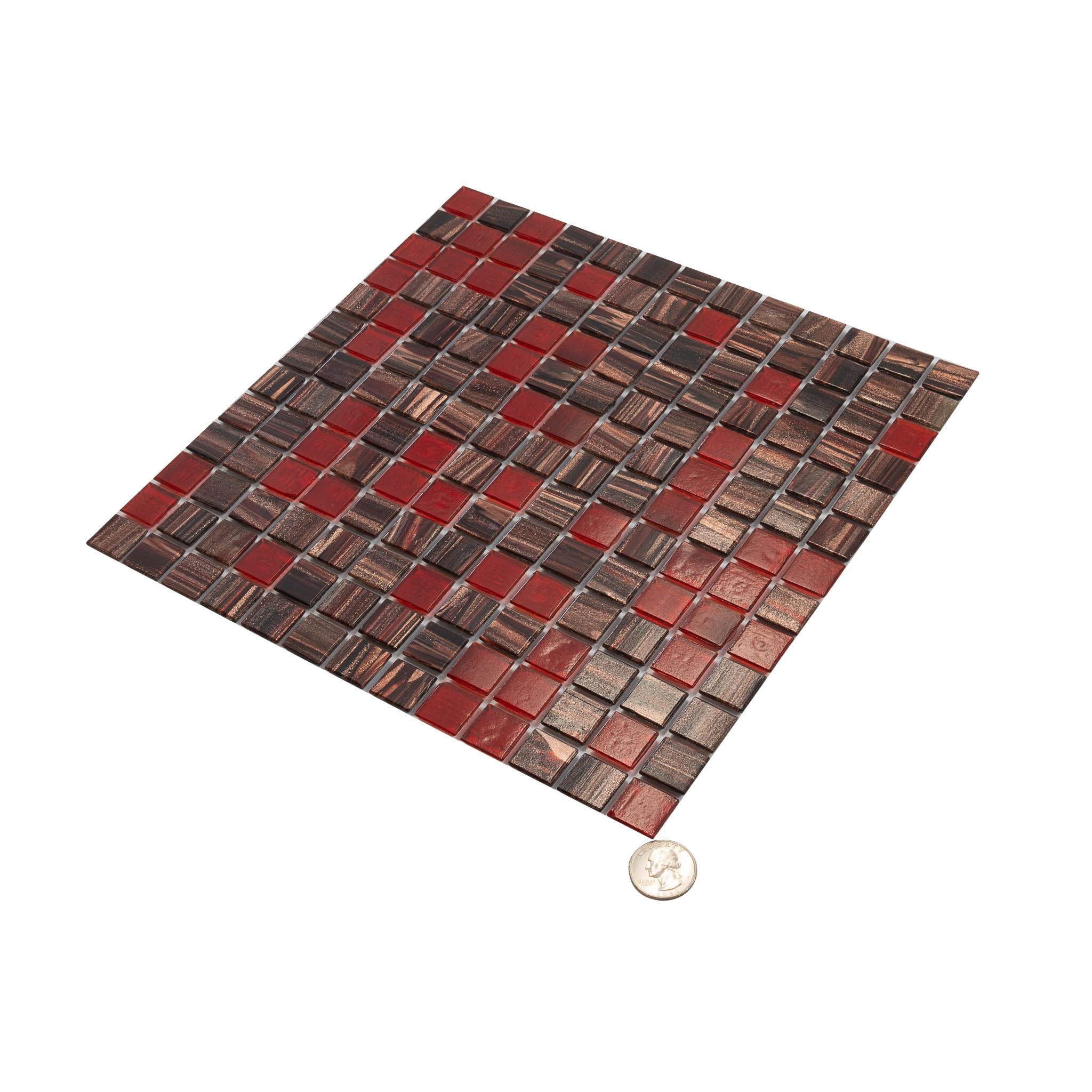 Mingles 0.8" x 0.8" Glass Grid Mosaic Wall & Floor Tile