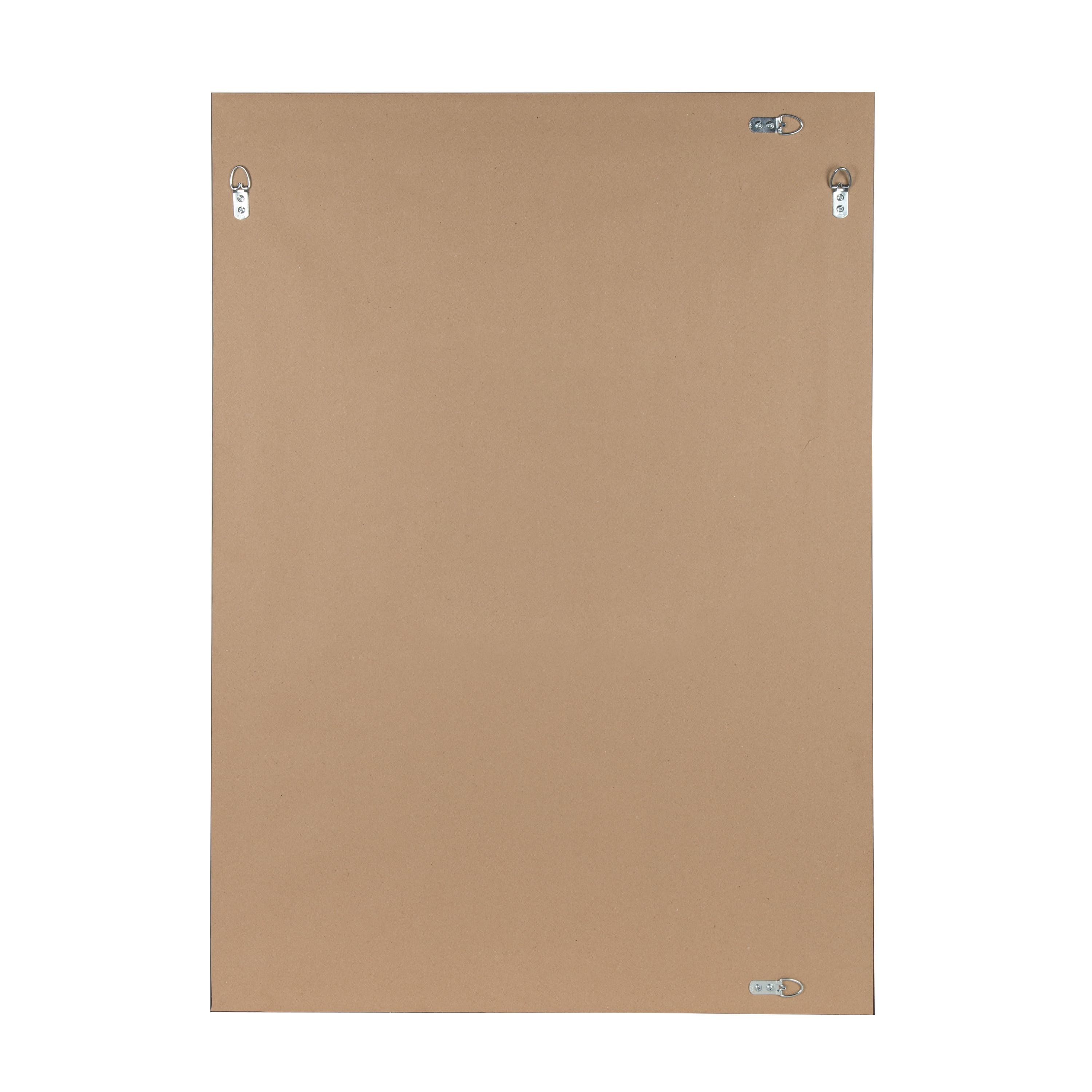 27.5" x 39.5" Bosc Rectangle Wall Mirror White - DesignOvation: Polystyrene Frame, No Assembly Required