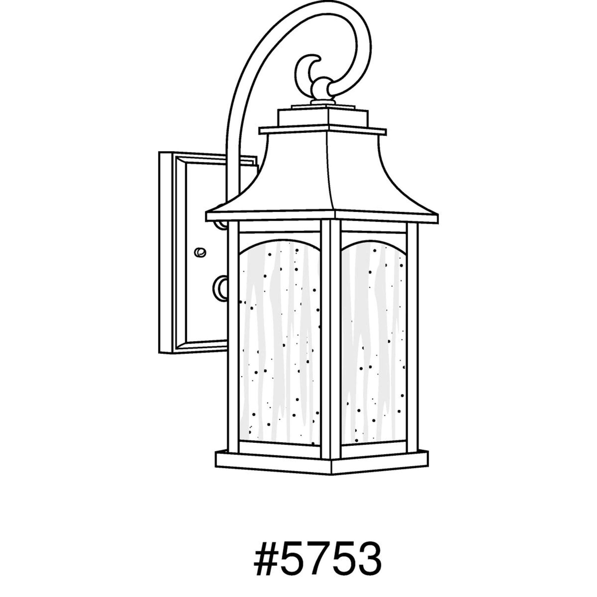 Progress Lighting Maison 1-Light Wall Lantern, Oil Rubbed Bronze, Clear Seeded Glass