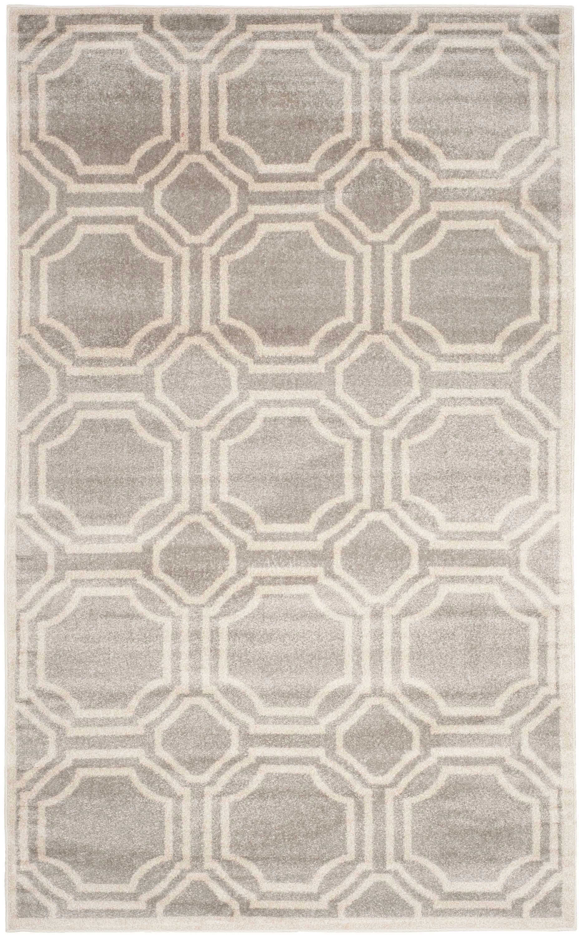 Amherst AMT411 Power Loomed Area Rug - Light Grey/Ivory - 5'3"x8' - Safavieh.