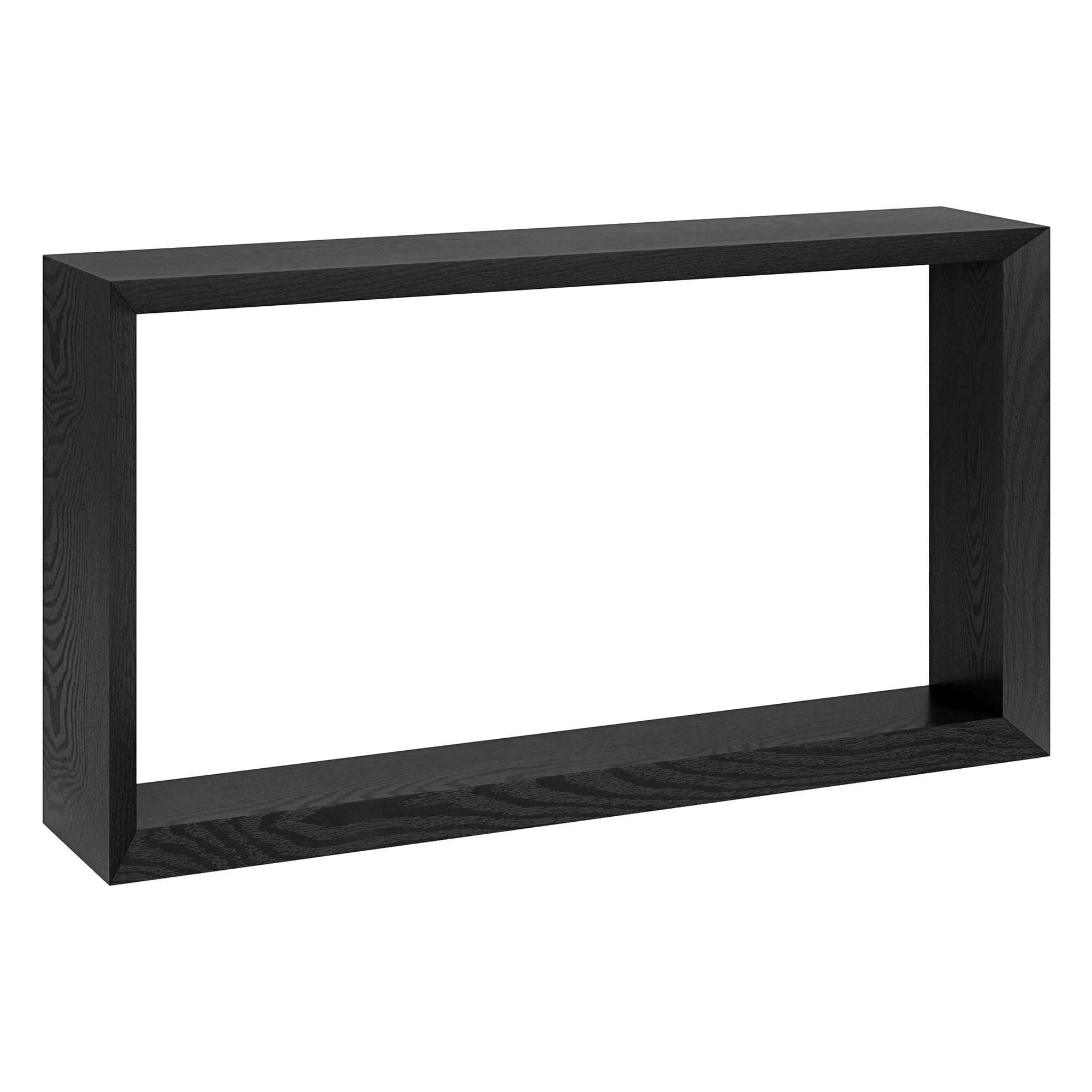Evelyn&Zoe Osmond 55" Wide Rectangular Console Table, Black Grain