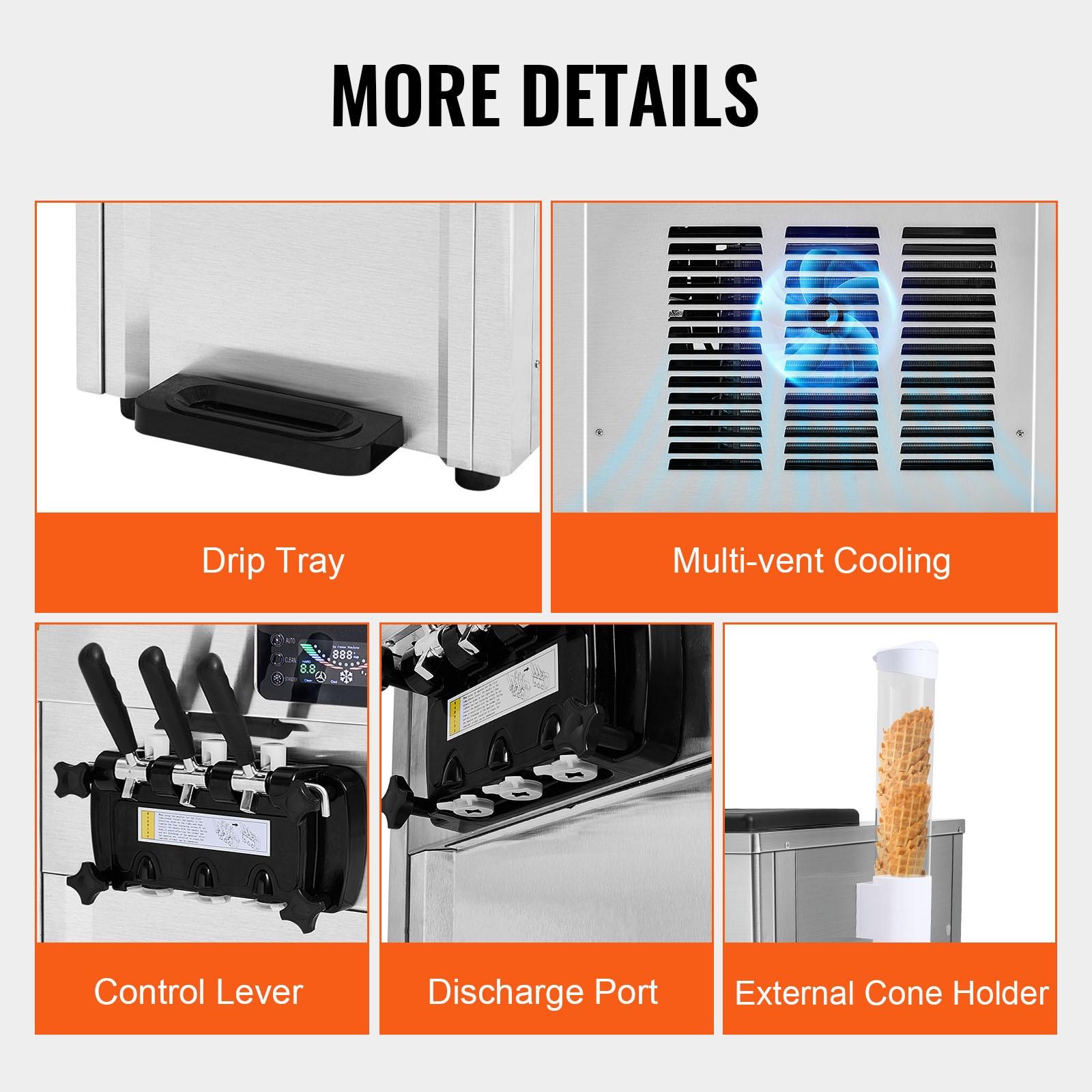 VEVOR VEVOR Soft Serve Ice Cream Machine Maker