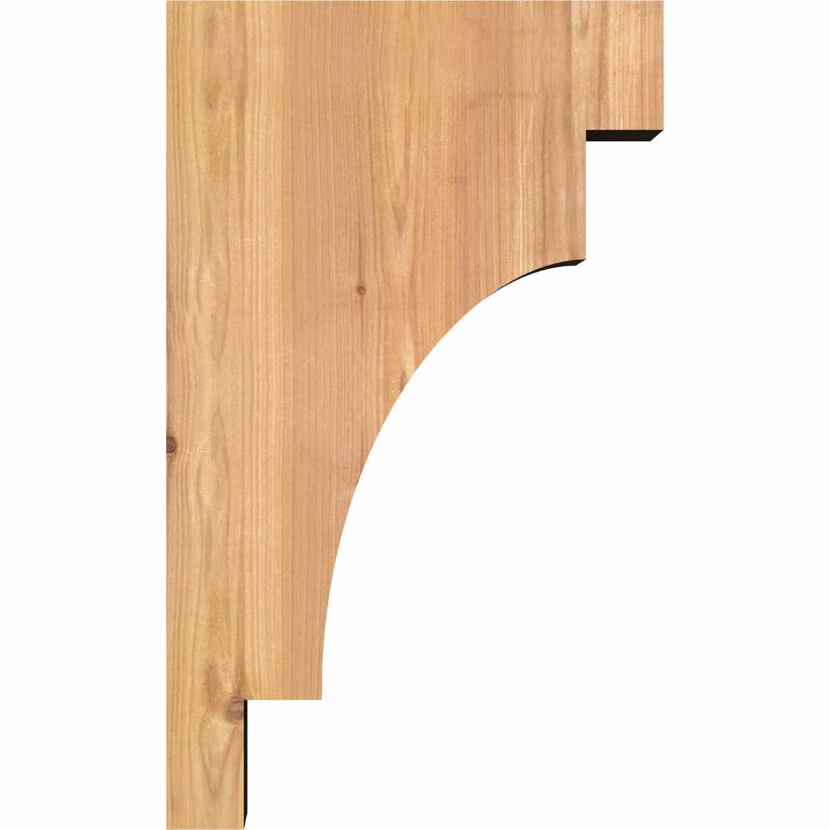 3 1/2"W x 12"D x 20"H Mediterranean Smooth Corbel, Western Red Cedar