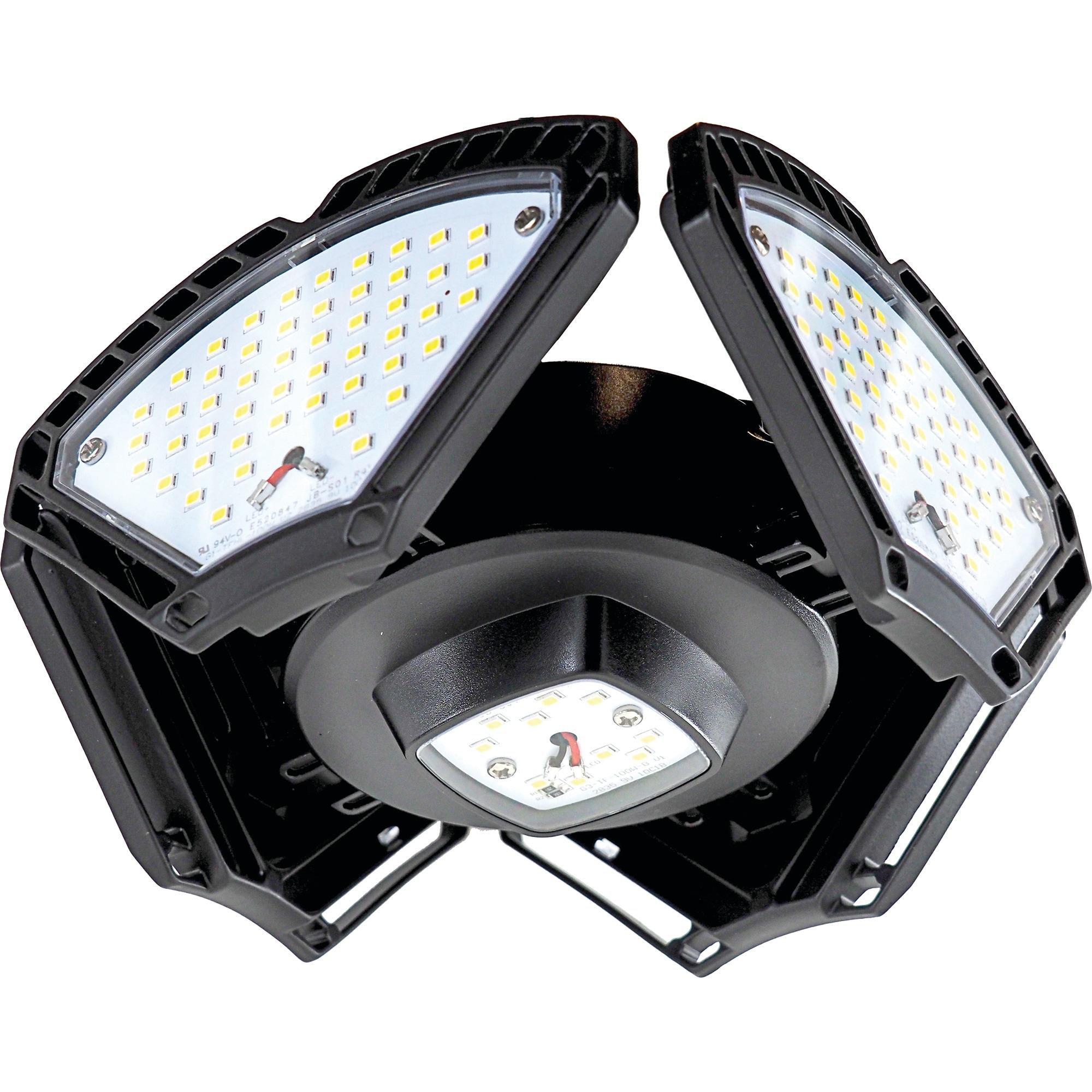 LED Garage Light,100W (900W Equivalent) 15000 Lumen 4-Head Deformable Ceiling Light, 5000K Daylight