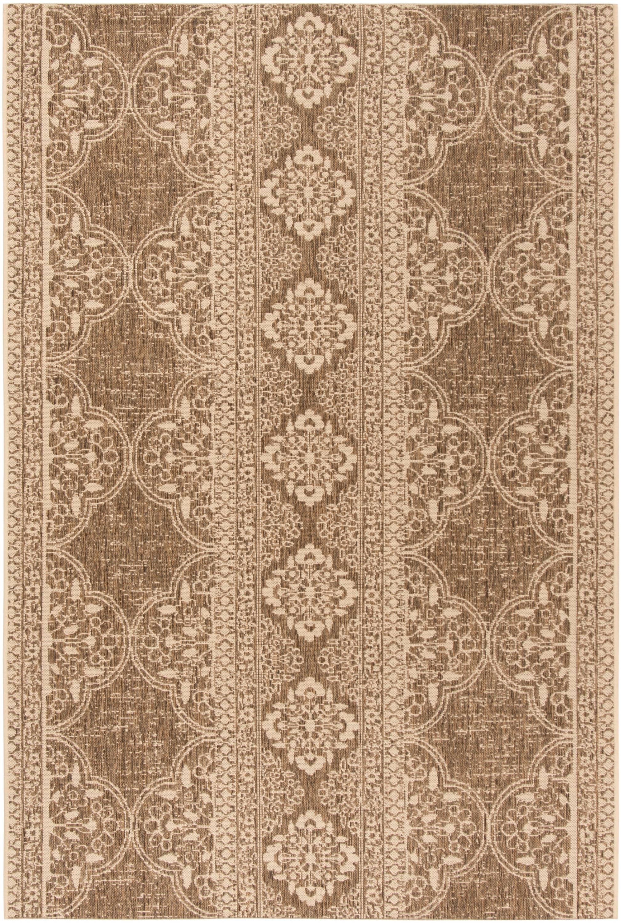 Beach House BHS174 Power Loomed Indoor/Outdoor Area Rug - Cream/Beige - 5'3"x7'6" - Safavieh