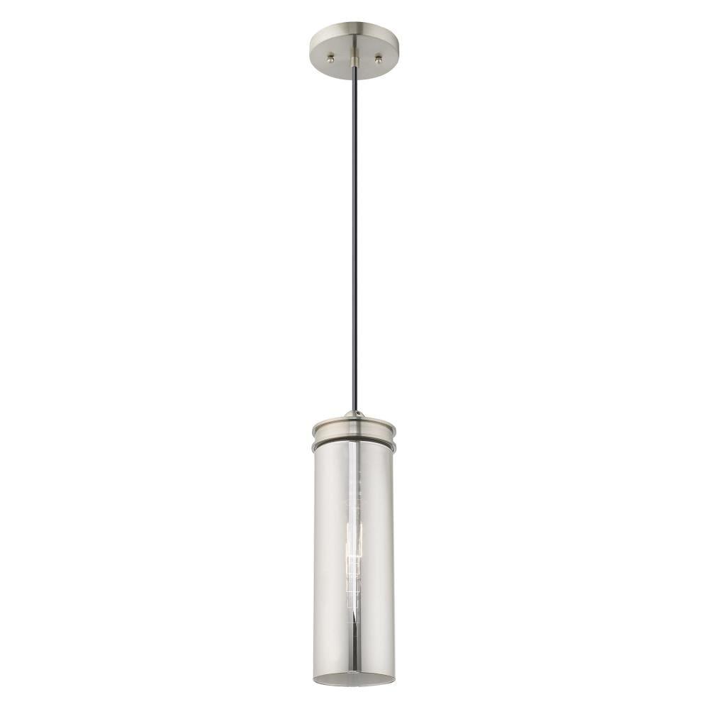 Livex Lighting Art Glass 1 - Light Pendant in  Brushed Nickel