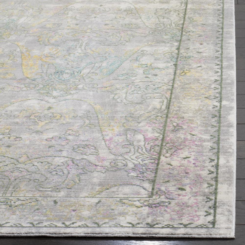 Mystique MYS925 Power Loomed Area Rug Grey / Multi 6' X 9' - Safavieh.
