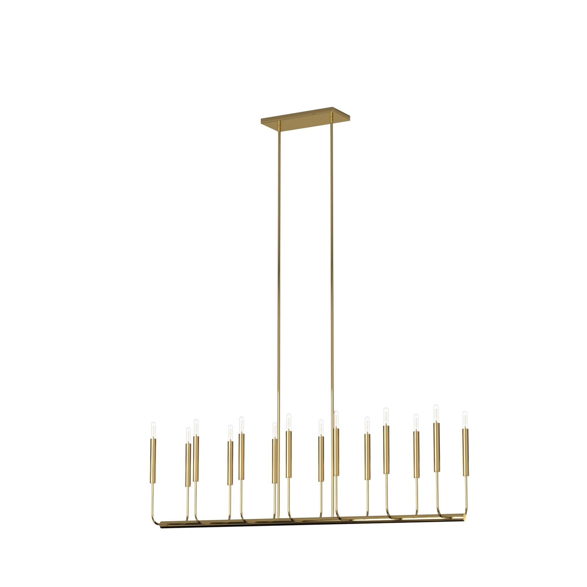 Ellen DeGeneres Burnished Brass 14-Light Linear Chandelier