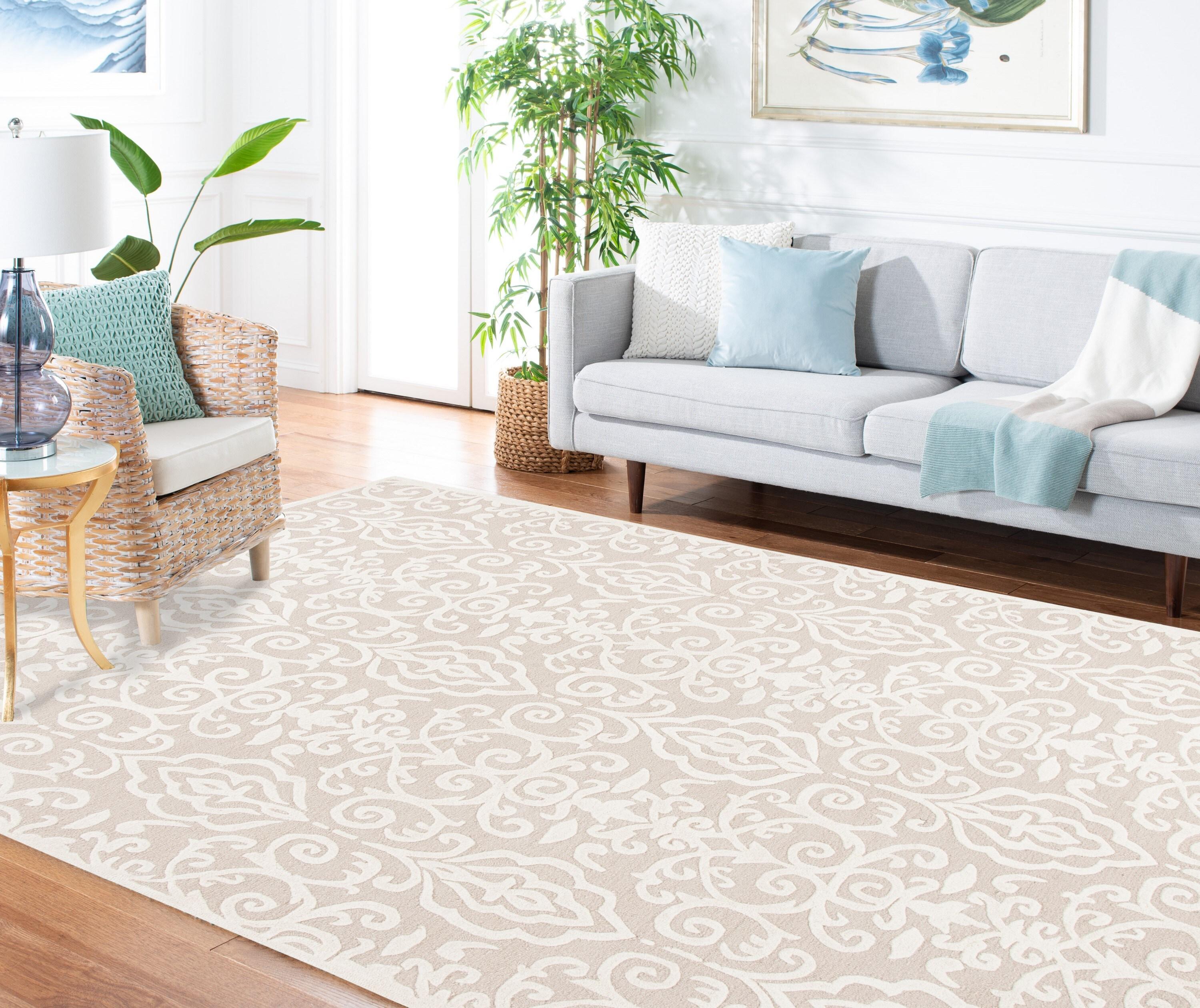 SAFAVIEH Martha Stewart Marais Geometric Damask Area Rug, Fledgling, 8' x 10'