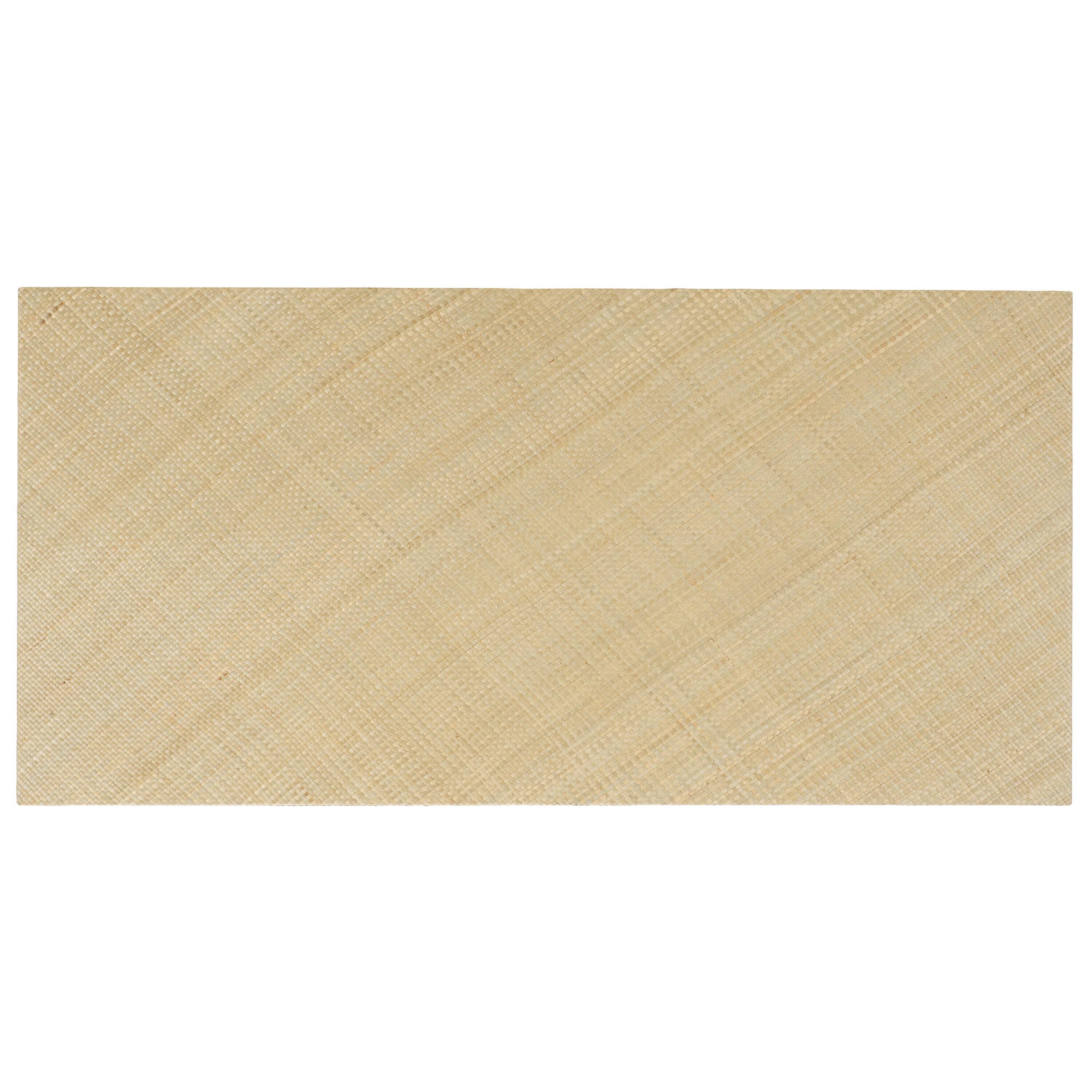 Safavieh Apis Raffia Wood 2 Shelf Coffee Table in Natural